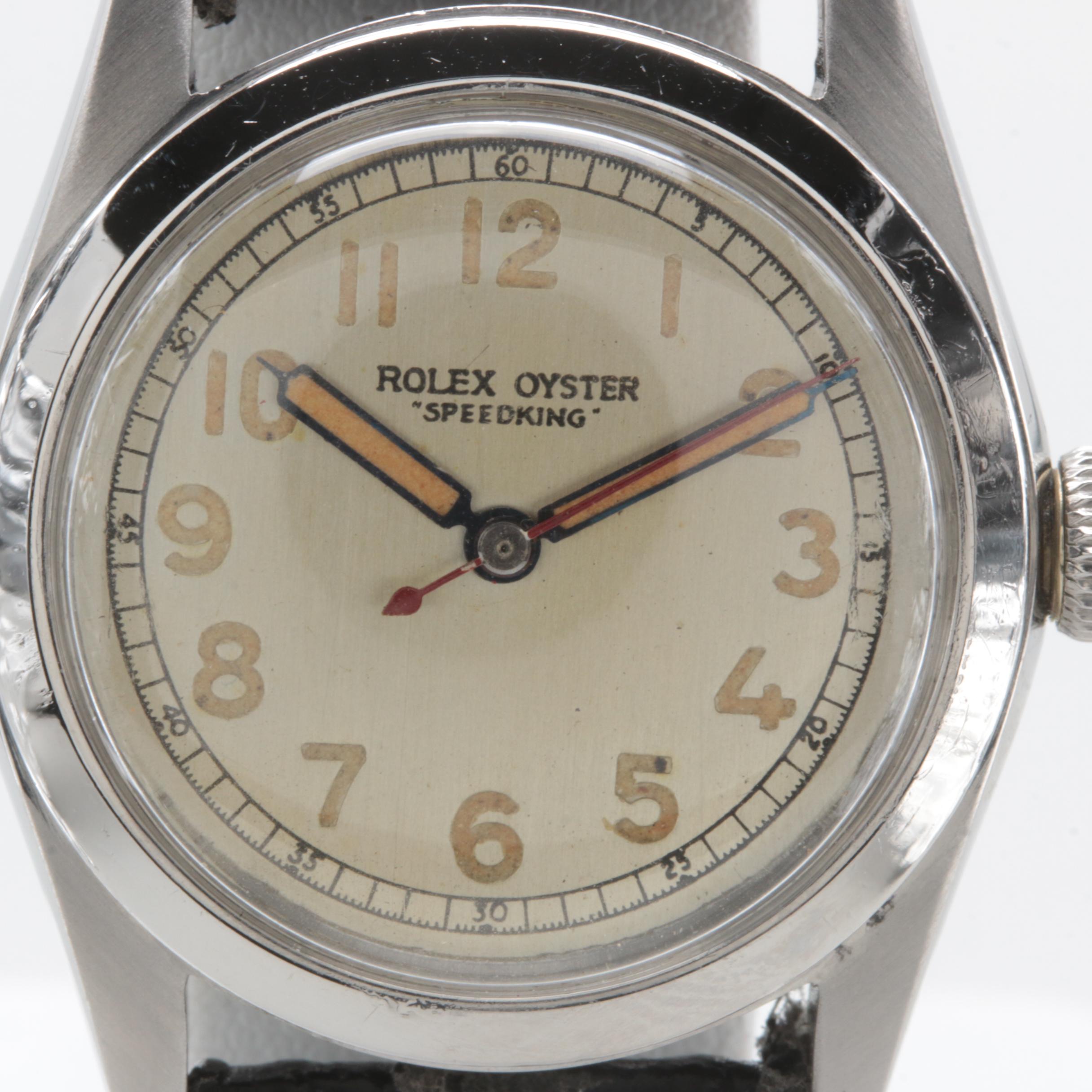 1945 Rolex Oyster "Speedking" Stainless Steel Watch