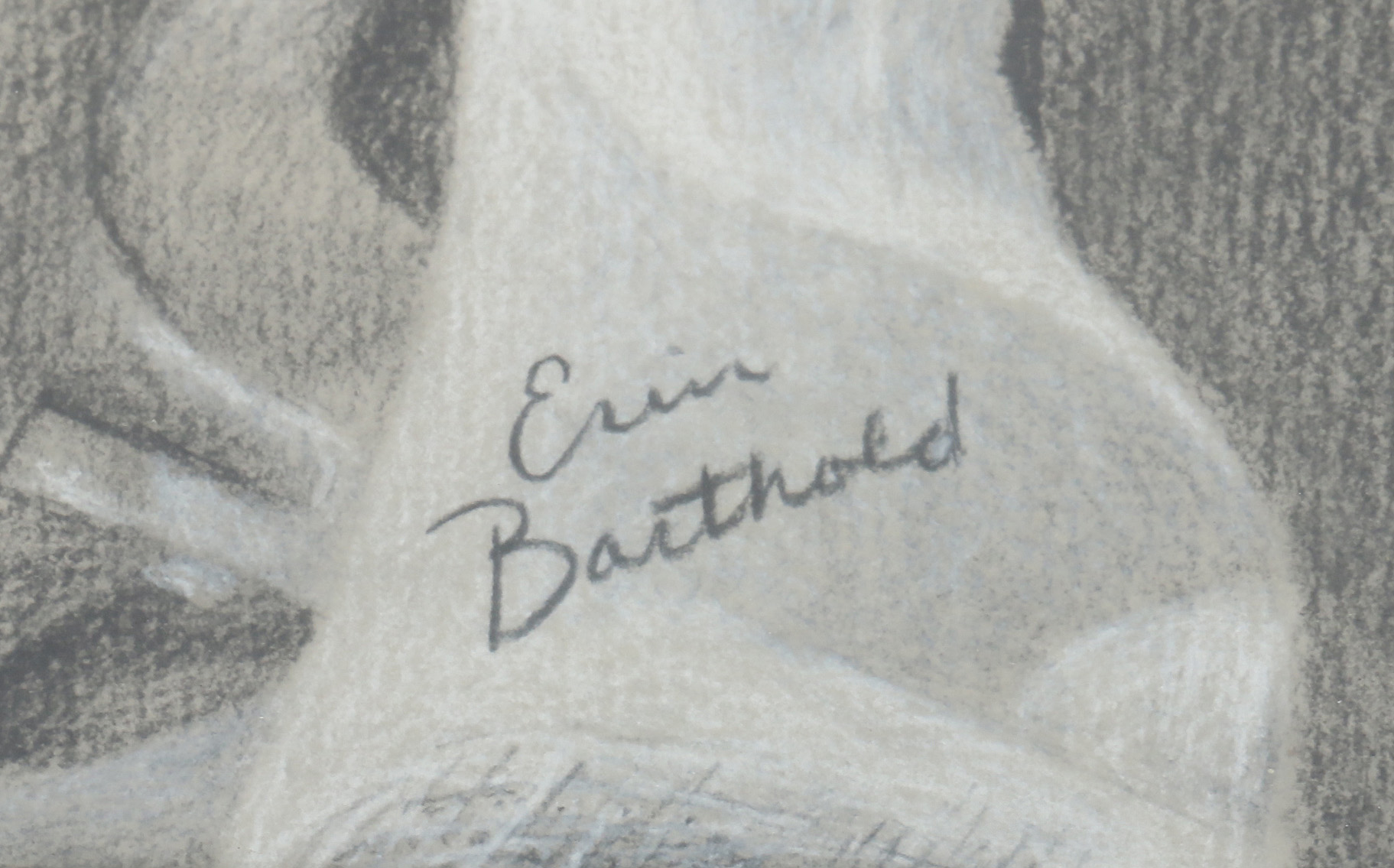 Erin Barthold Original Black and White Drawing on Paper of Still Life