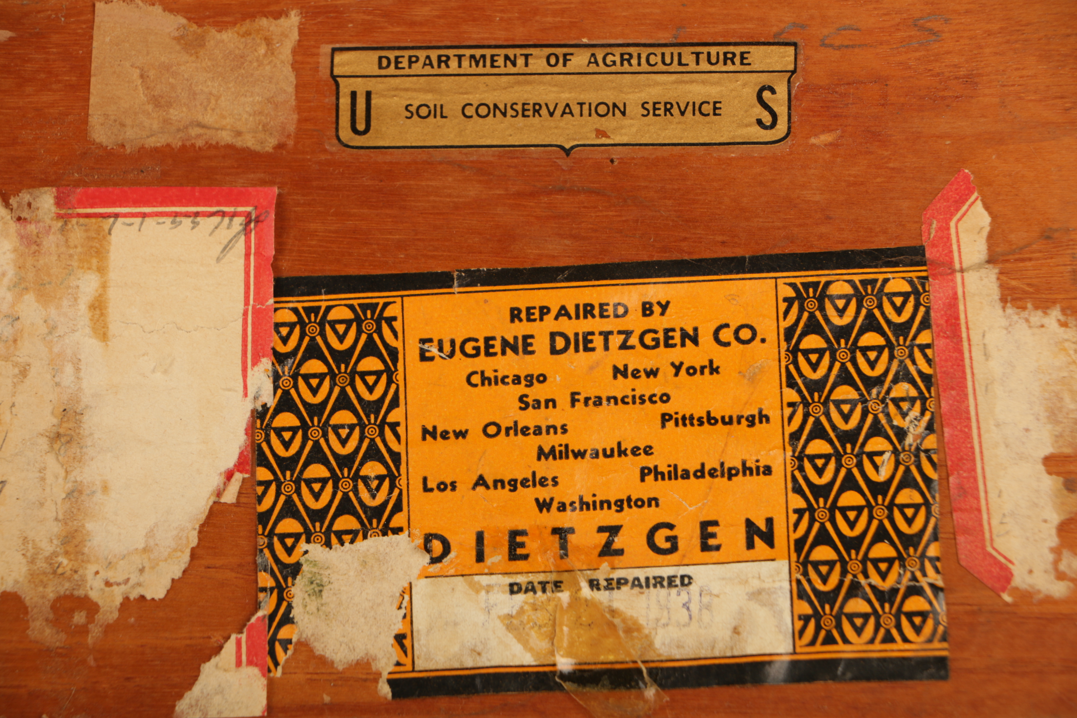 Vintage Surveyors Transit and EMC Model 205 Vacuum Tube Tester