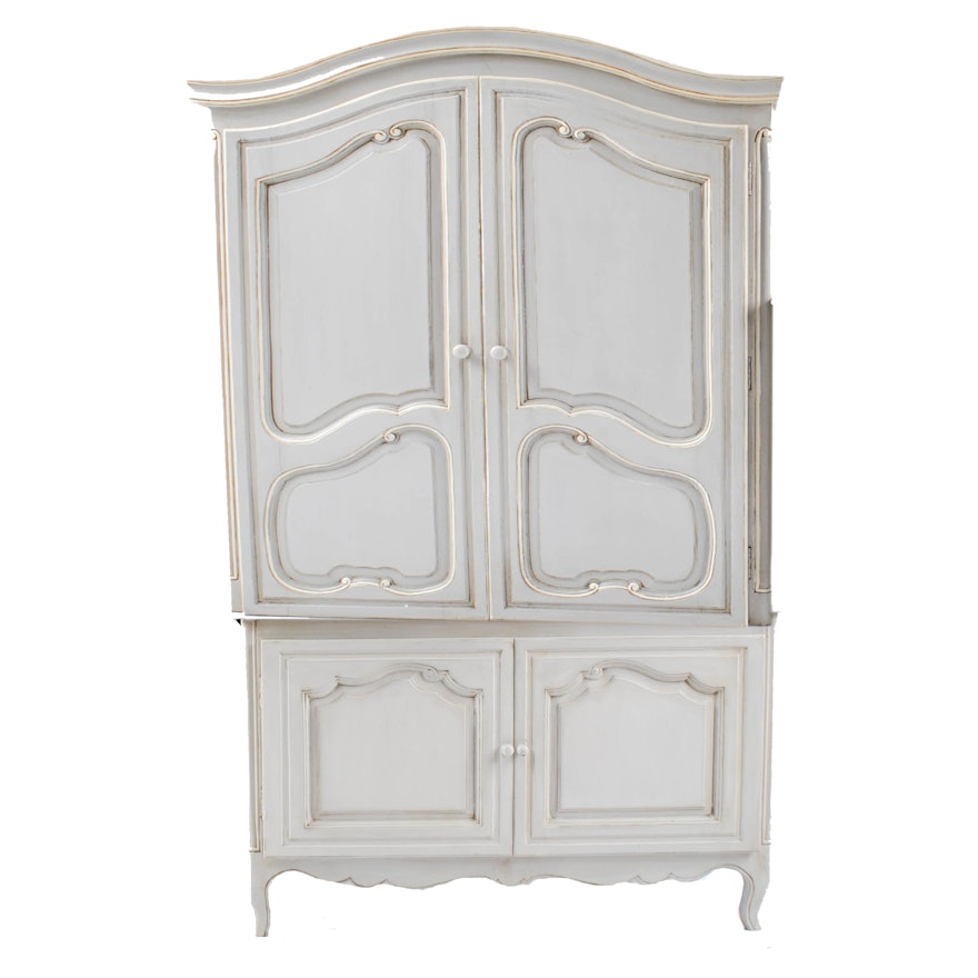 Vintage French Provincial Style Painted Cabinet