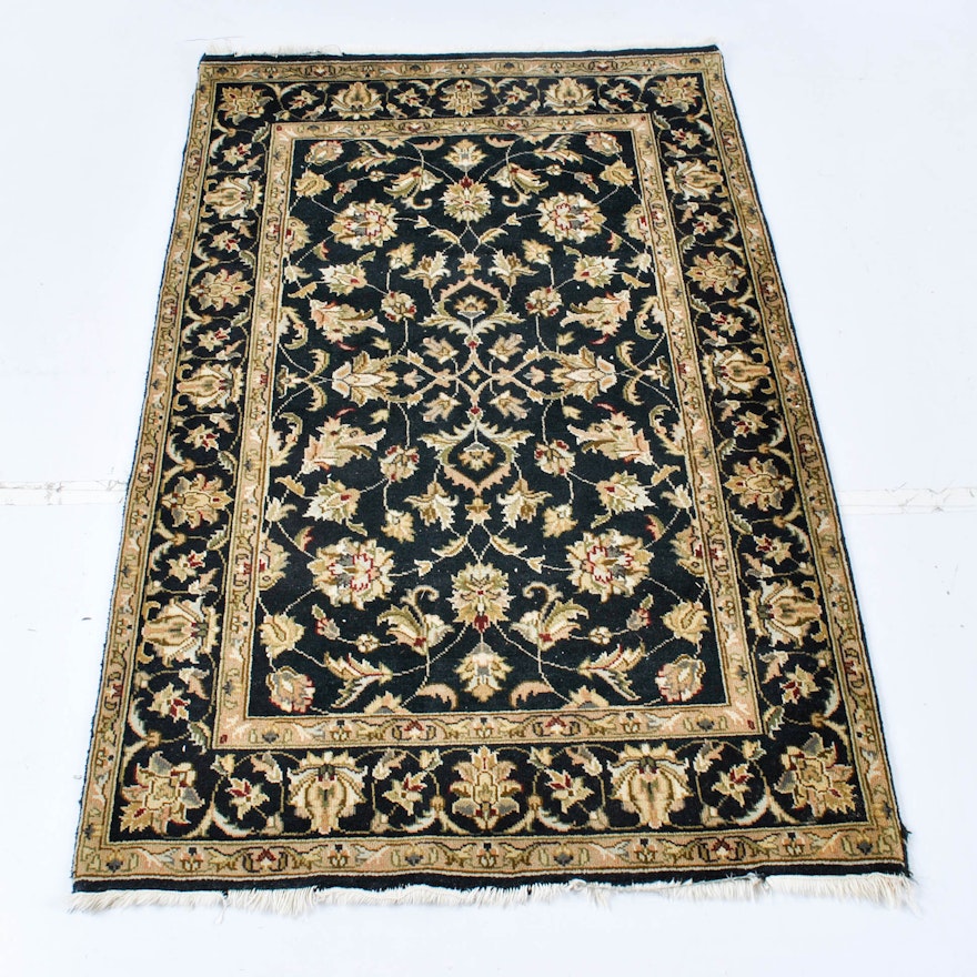 Hand-Knotted Indian Agra Wool Area Rug