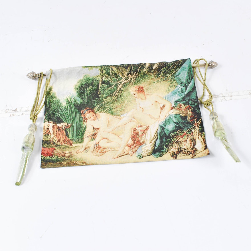 Machine Made Tapestry of Pastoral Scene