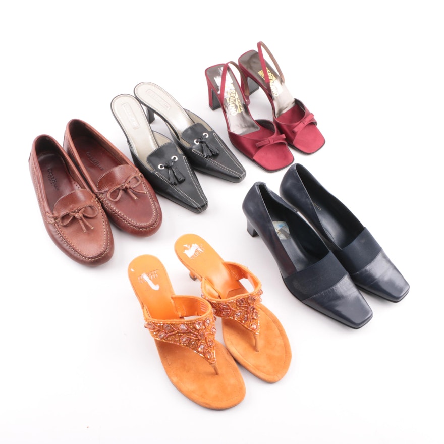 Women's Loafers, Heels, Mules and Sandals Including Salvatore Ferragamo