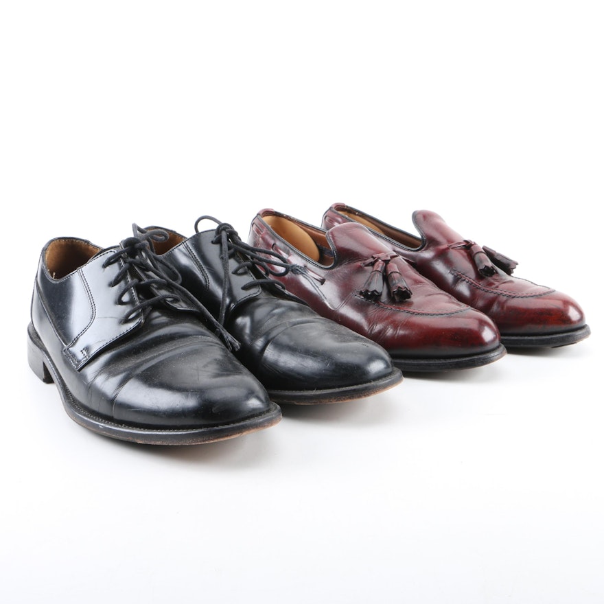 Men's Bostonian Black Leather Oxfords and Allen-Edmonds Brown Leather Loafers