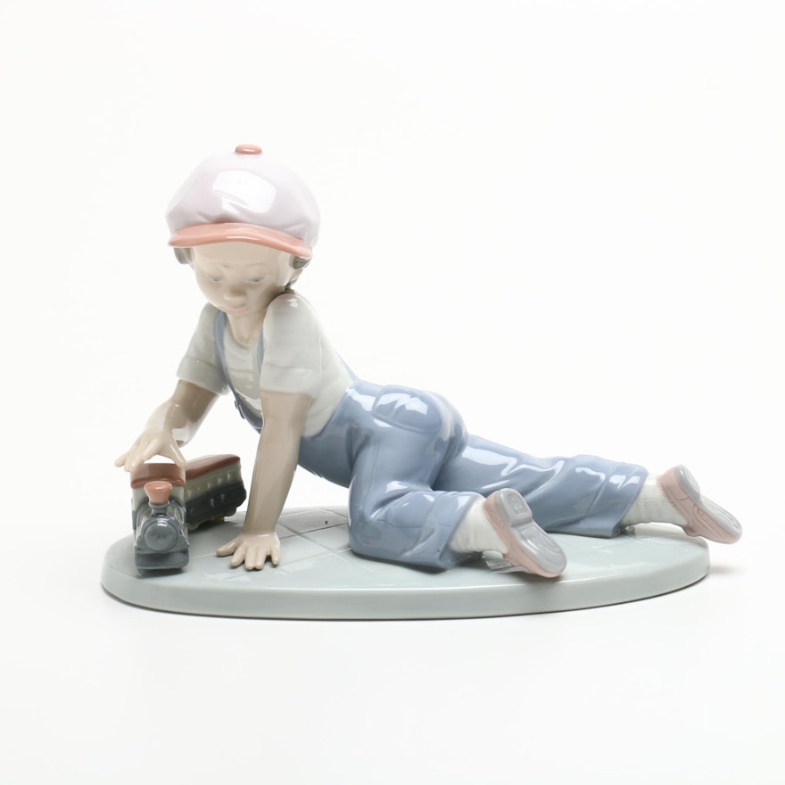 1992 Lladró Collectors Society "All Aboard" Porcelain Figurine