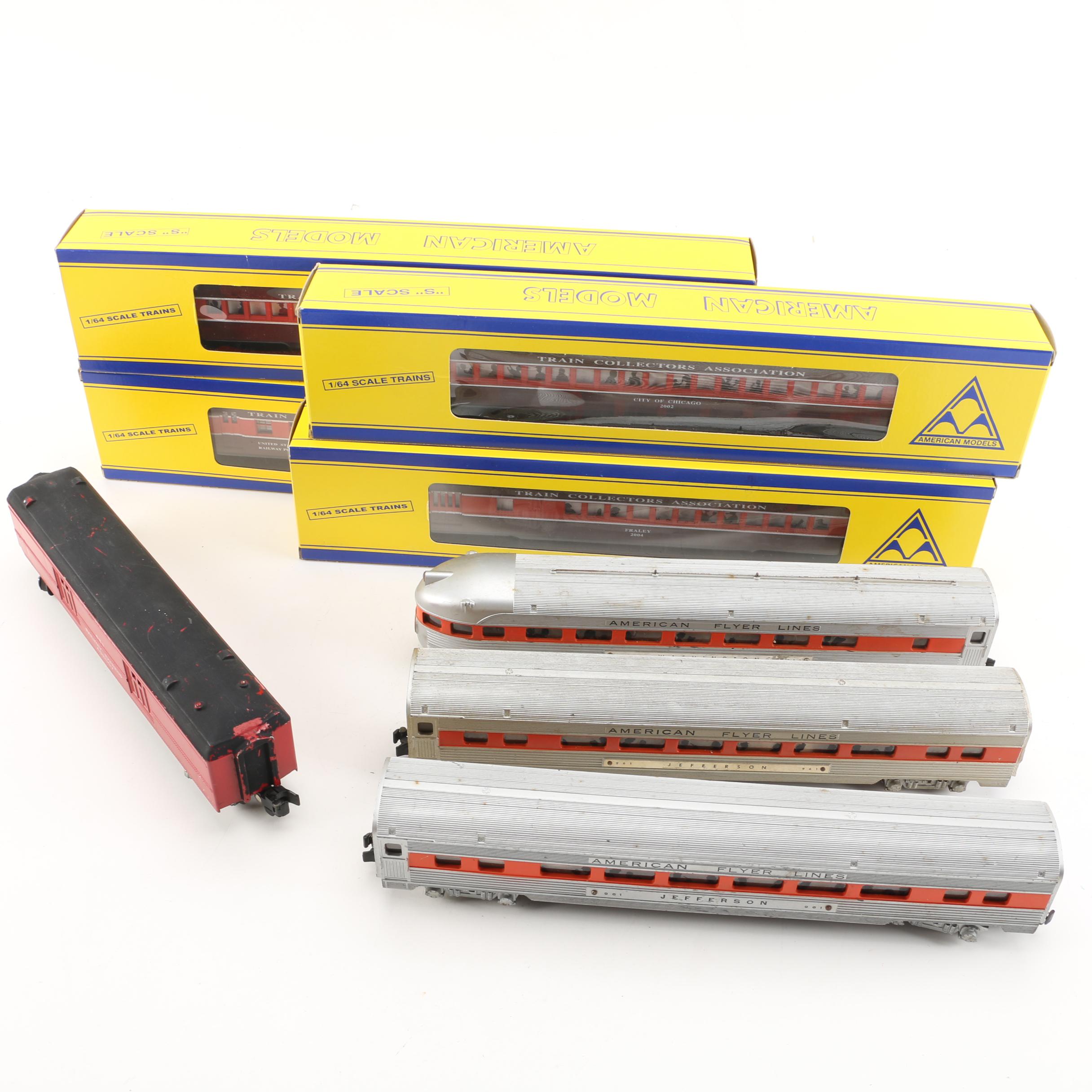American Flyer and American Models S-Gauge Train Cars