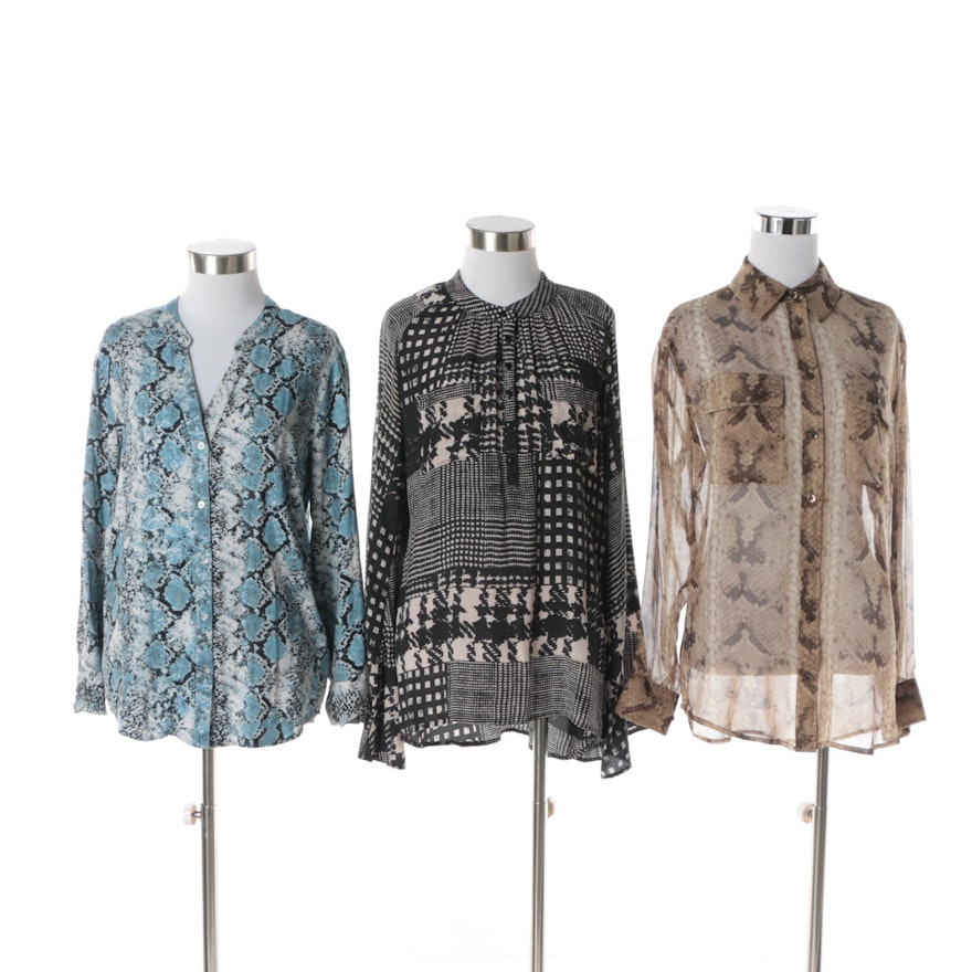 Women's Printed Blouses Including Winter Kate and Soft Joie