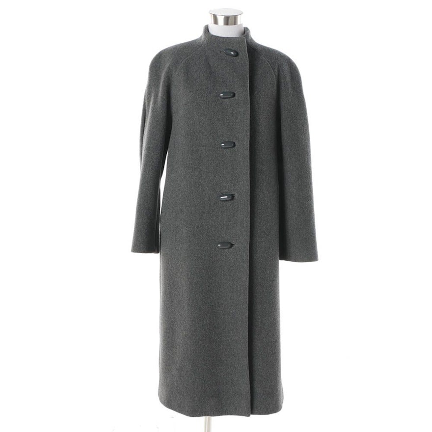 Women's Vintage Pauline Trigère Grey Wool Coat