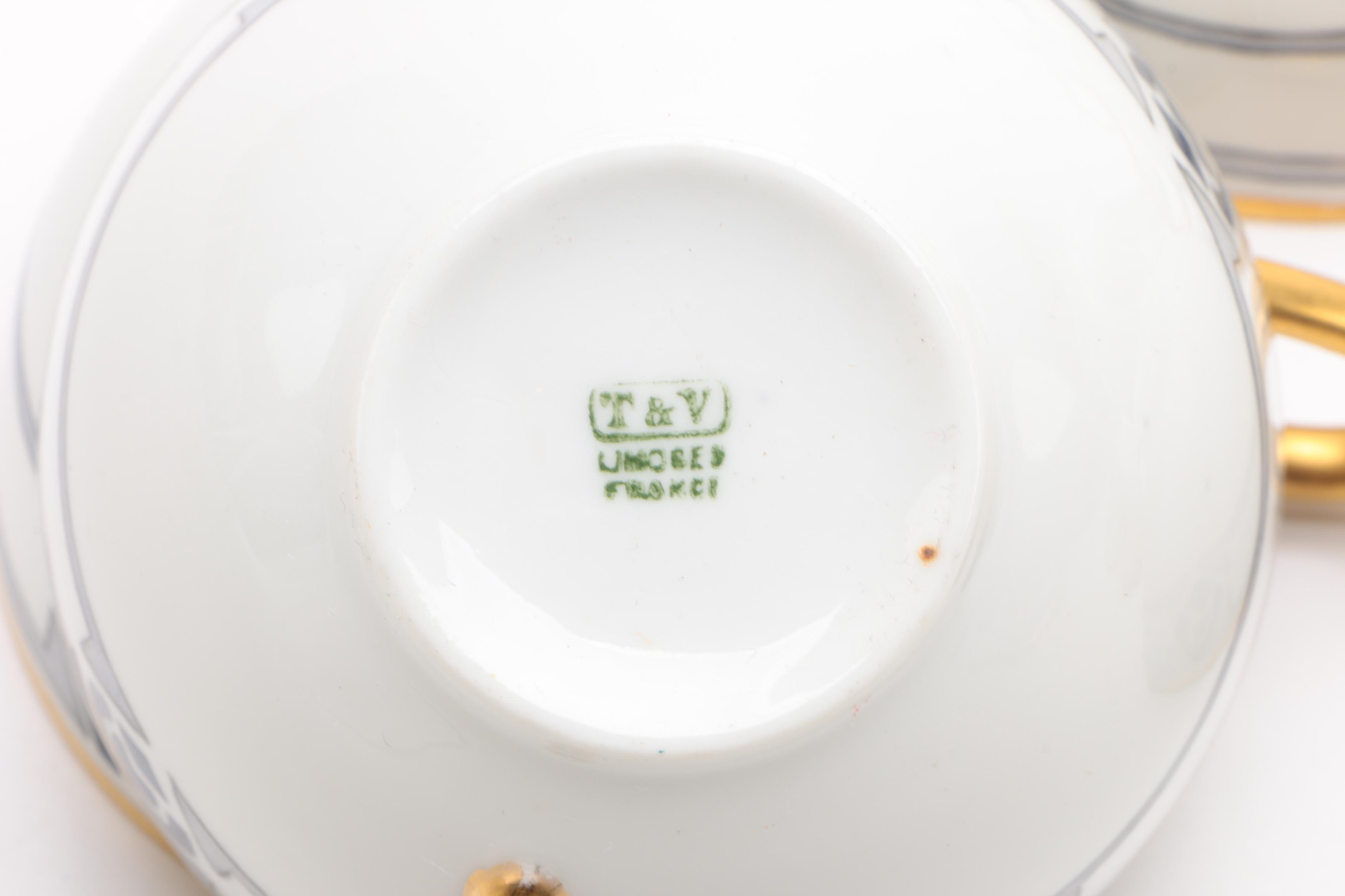 Art Deco Hobbyist Painted Porcelain Tea Service