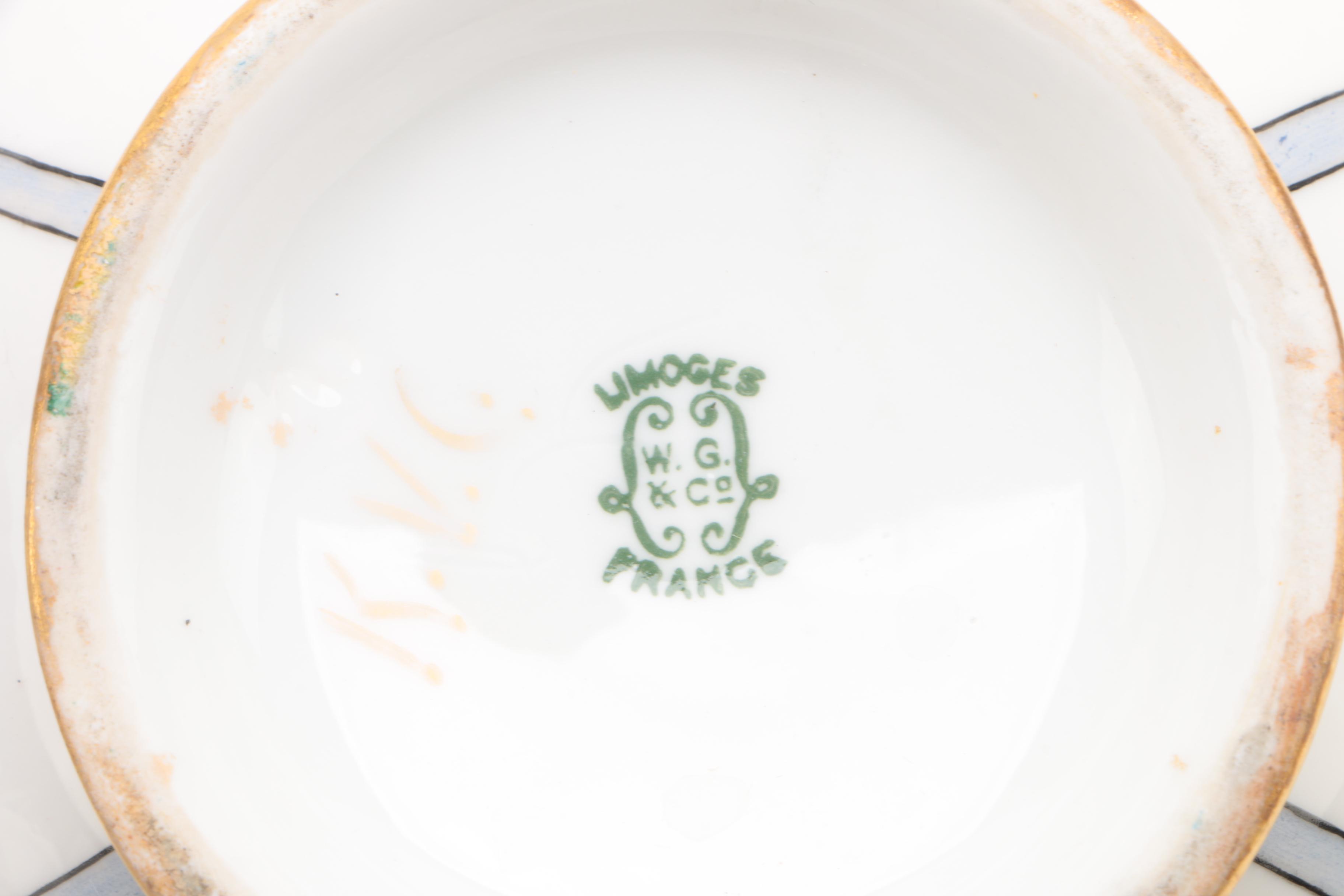 Art Deco Hobbyist Painted Porcelain Tea Service