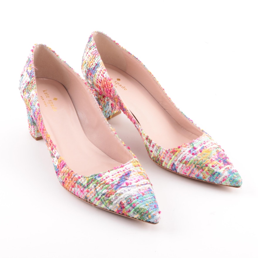 Kate Spade New York Multicolored Tweed High-Heeled Shoes
