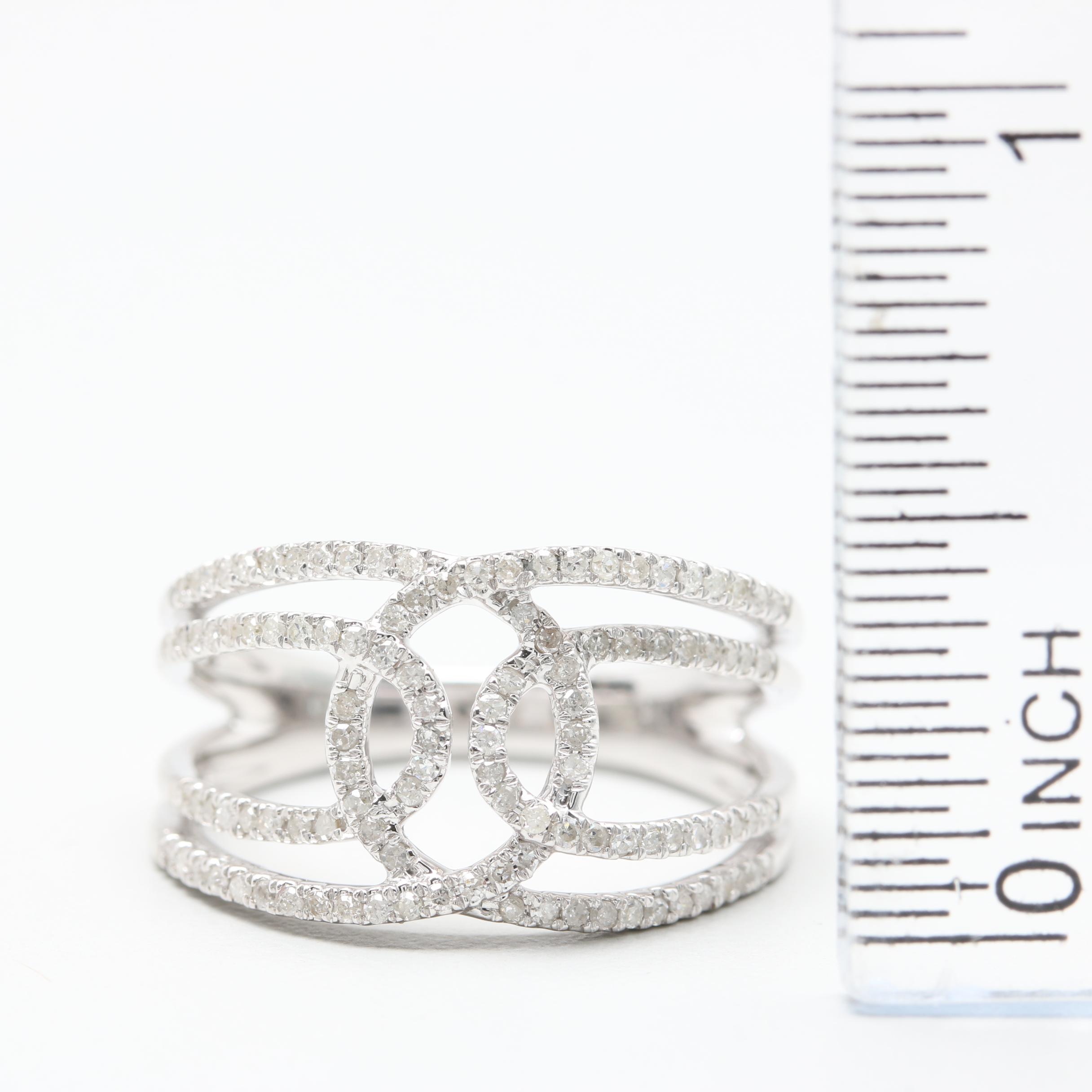 10K White Gold Diamond Ring
