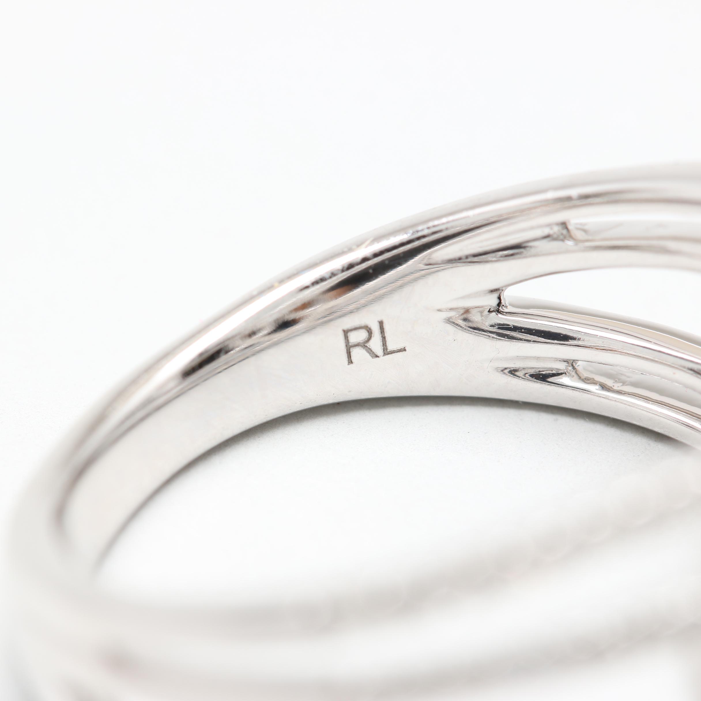 10K White Gold Diamond Ring