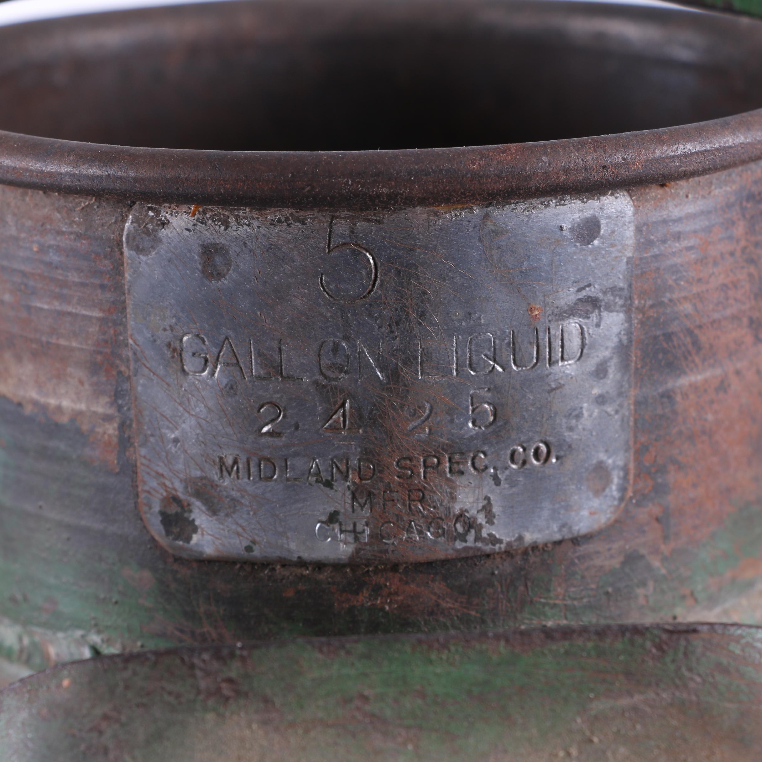 Vintage Midland 5-Gallon Metal Milk Can