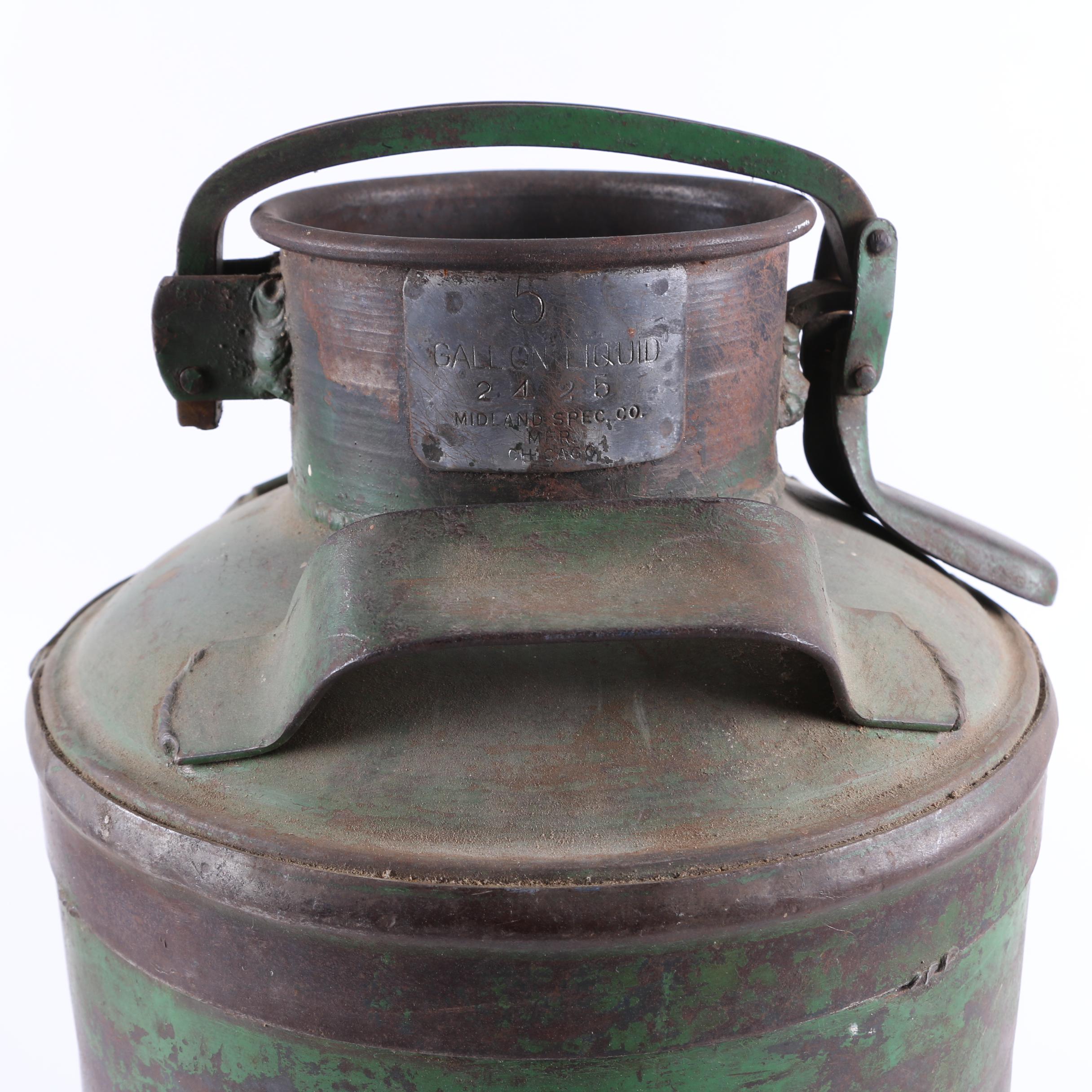Vintage Midland 5-Gallon Metal Milk Can