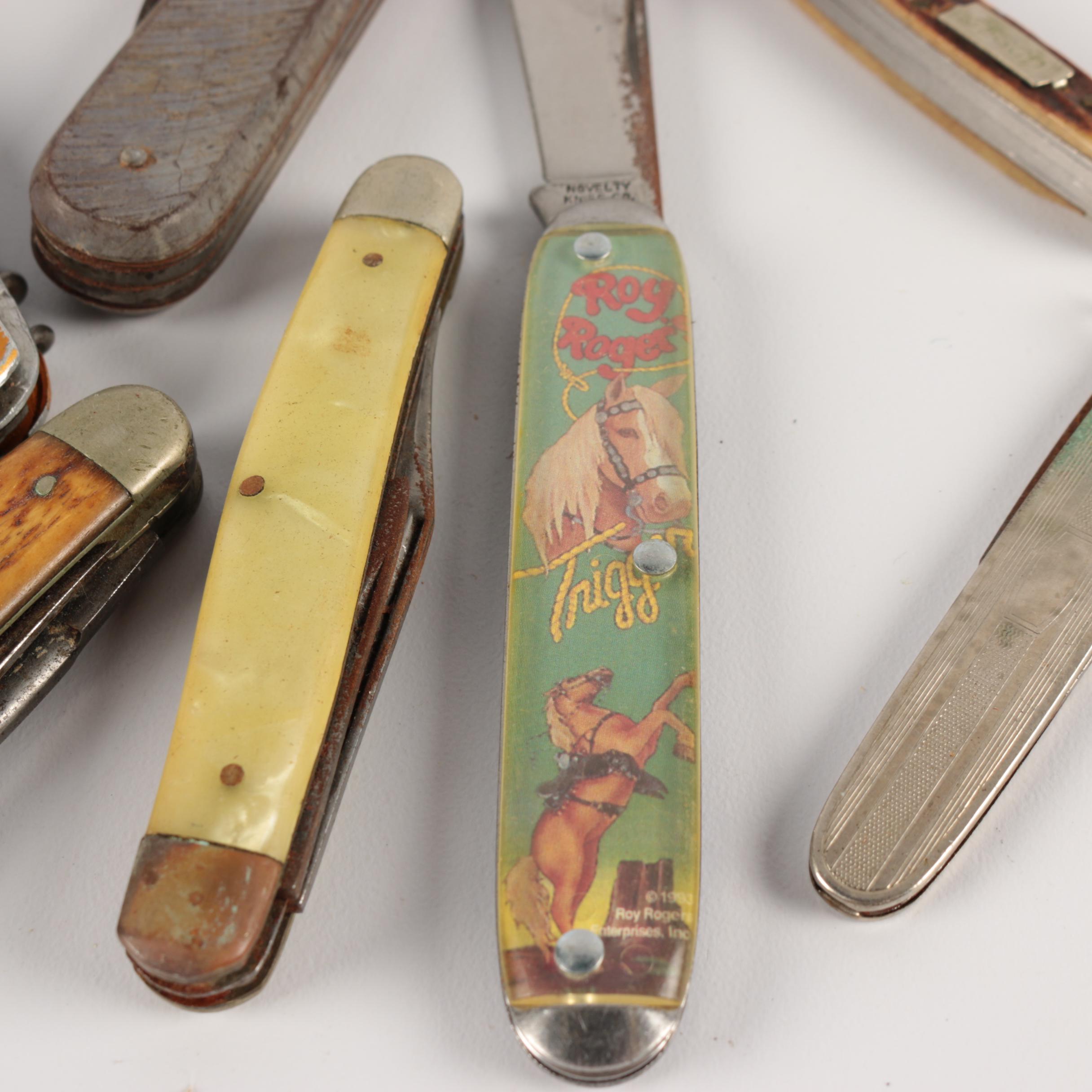 Pocket Knives featuring Roy Roger's "Trigger", Resin Mosaic, Nehi Drink