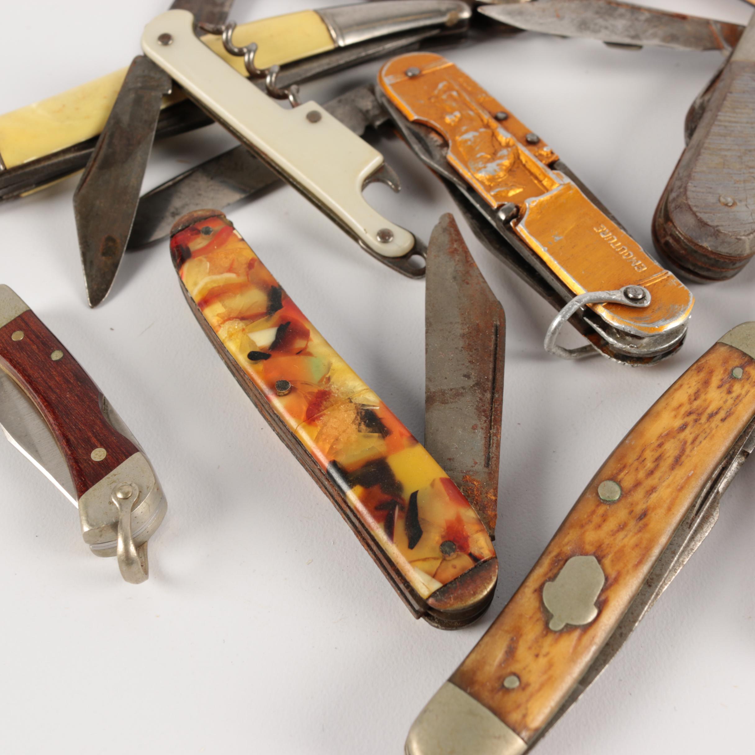 Pocket Knives featuring Roy Roger's "Trigger", Resin Mosaic, Nehi Drink