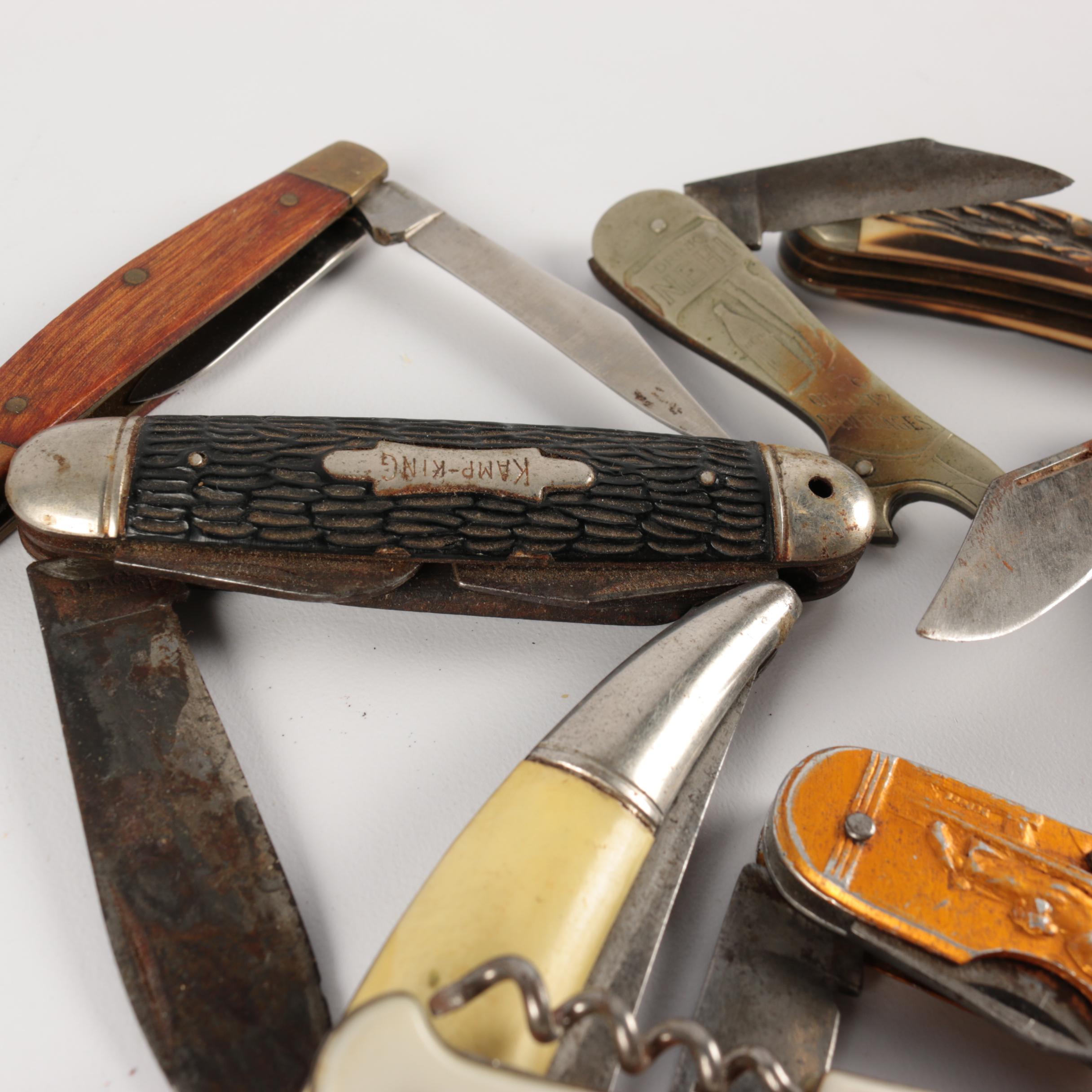 Pocket Knives featuring Roy Roger's "Trigger", Resin Mosaic, Nehi Drink