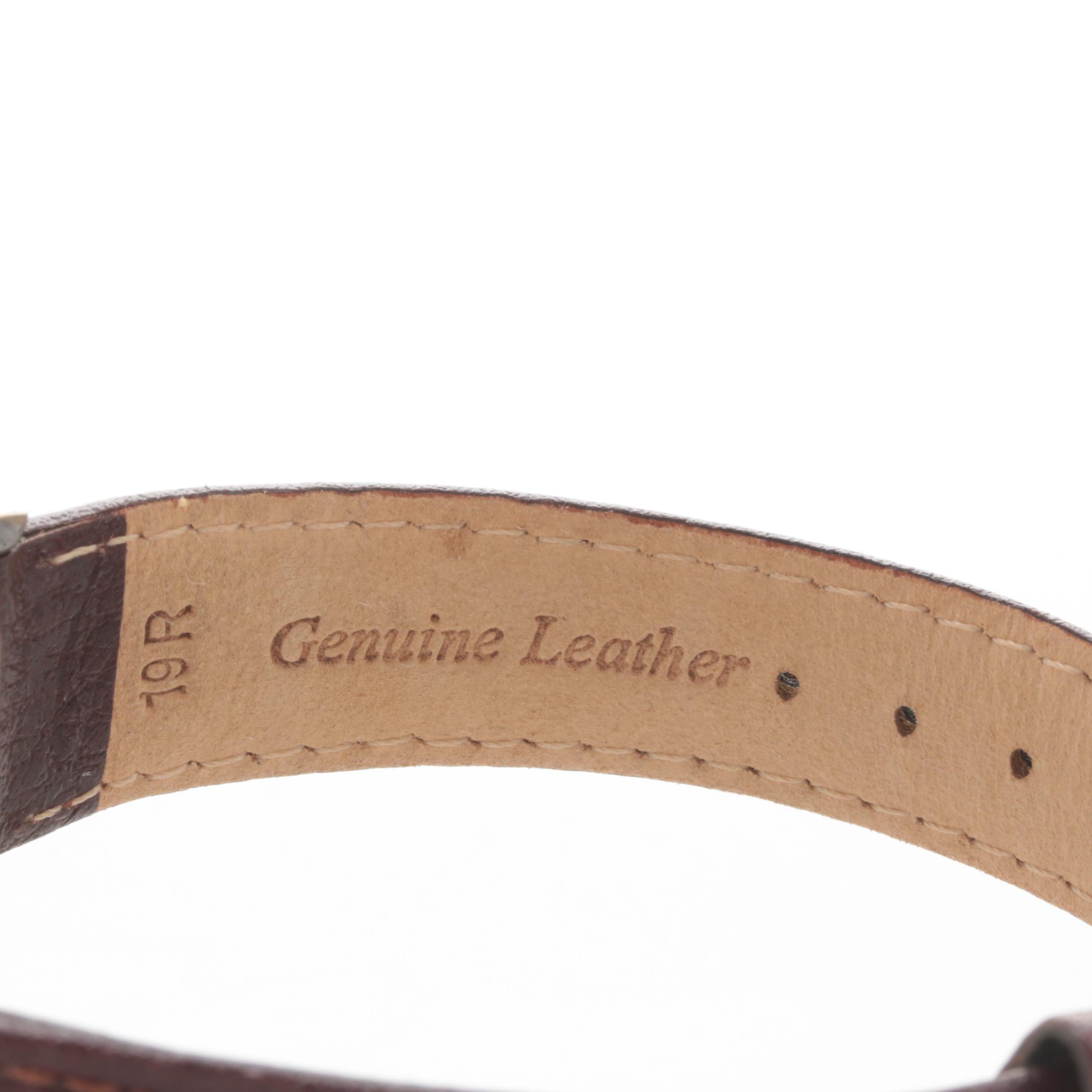 Omega Seamaster Gold-Tone Stainless Steel Watch with Leather Strap