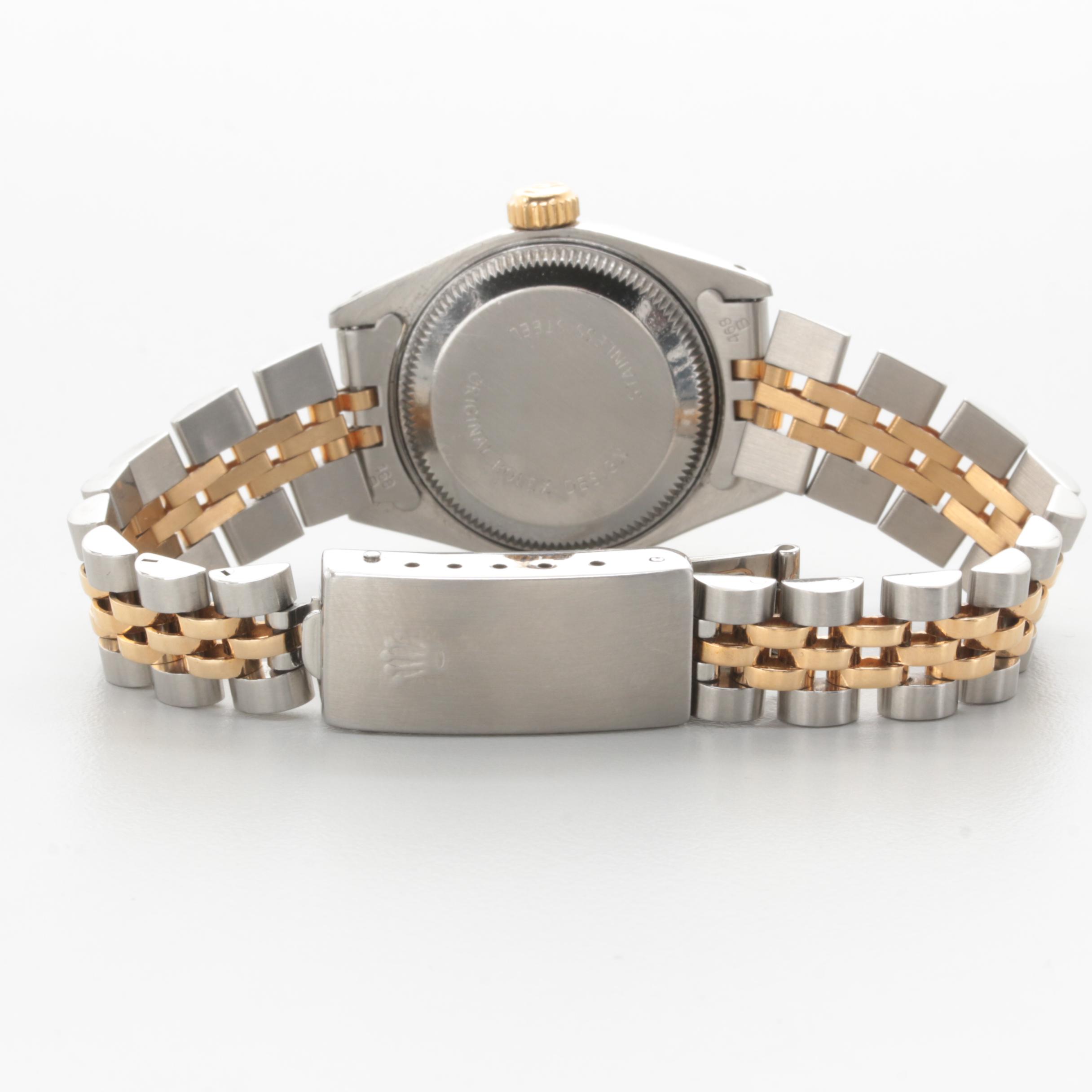 Circa 1990 Rolex Stainless Steel and 18K Yellow Gold Watch