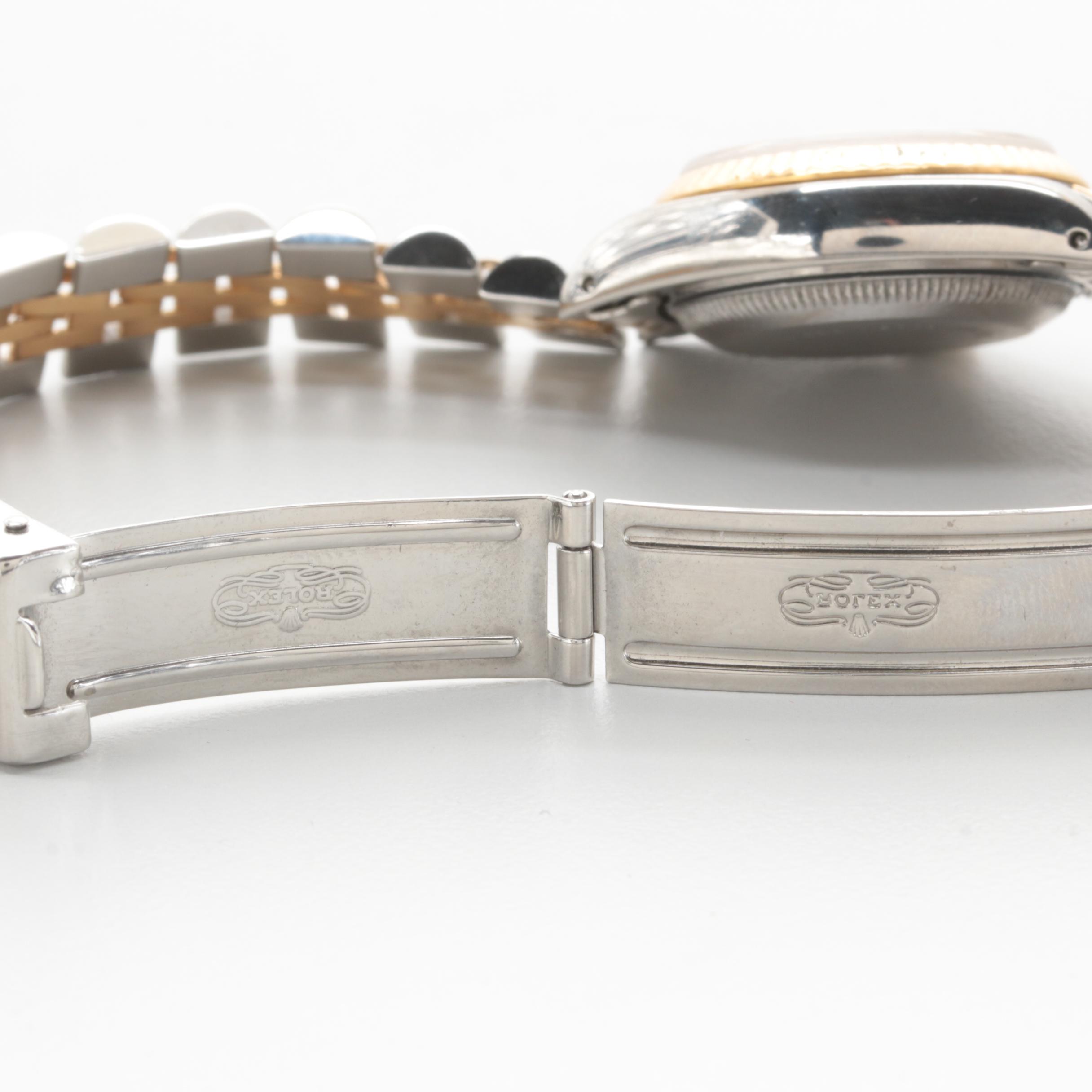 Circa 1990 Rolex Stainless Steel and 18K Yellow Gold Watch