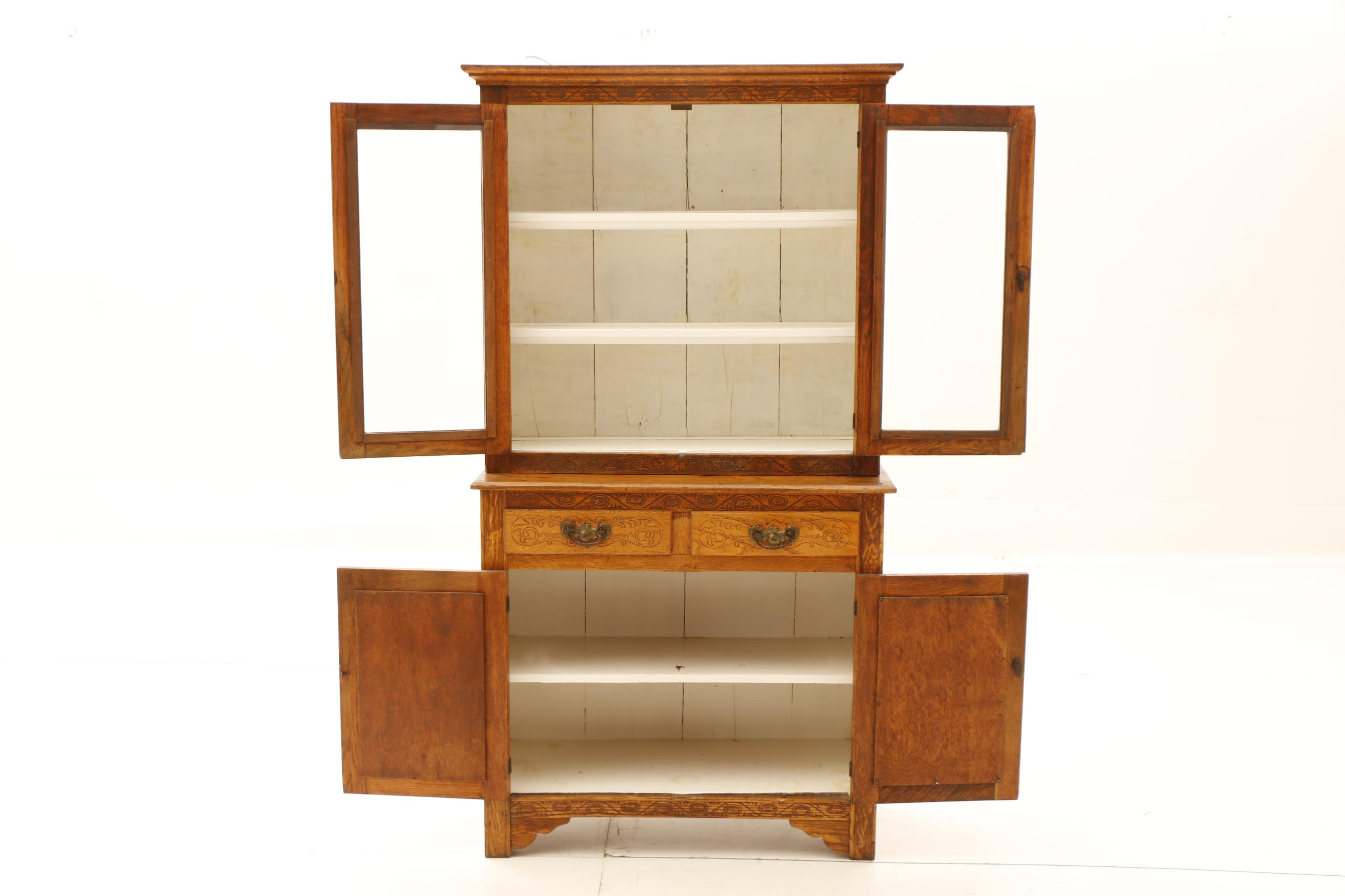 Vintage Oak China Cabinet