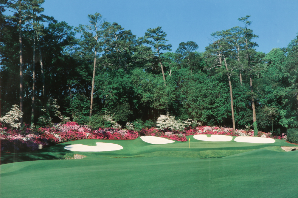 Pair of Framed Offset Lithographs of Golf Course Photographs