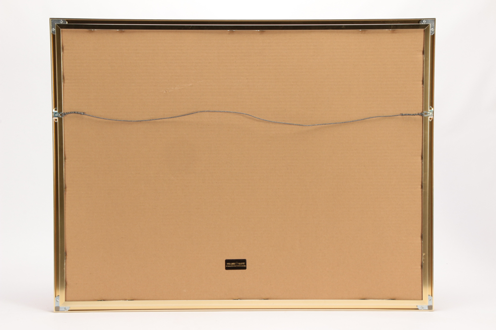 Pair of Framed Offset Lithographs of Golf Course Photographs