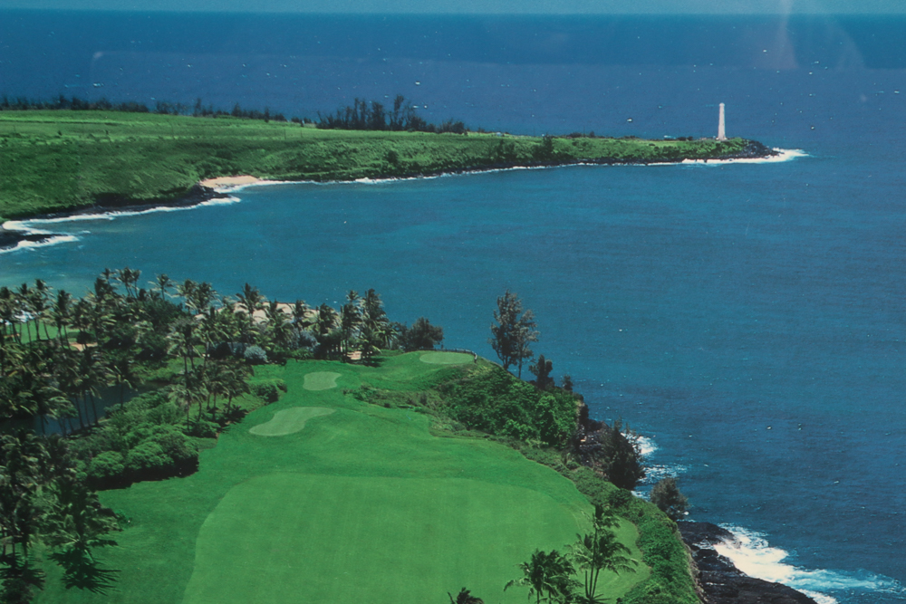 Pair of Framed Offset Lithographs of Golf Course Photographs