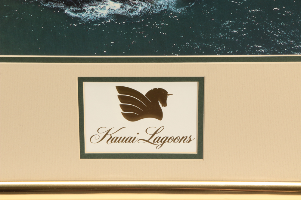 Pair of Framed Offset Lithographs of Golf Course Photographs