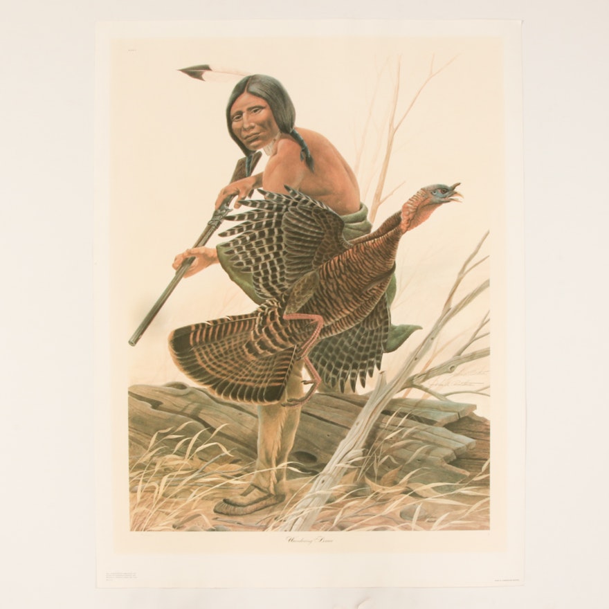 John Ruthven Limited Edition Offset Lithograph "Wandering Brave"