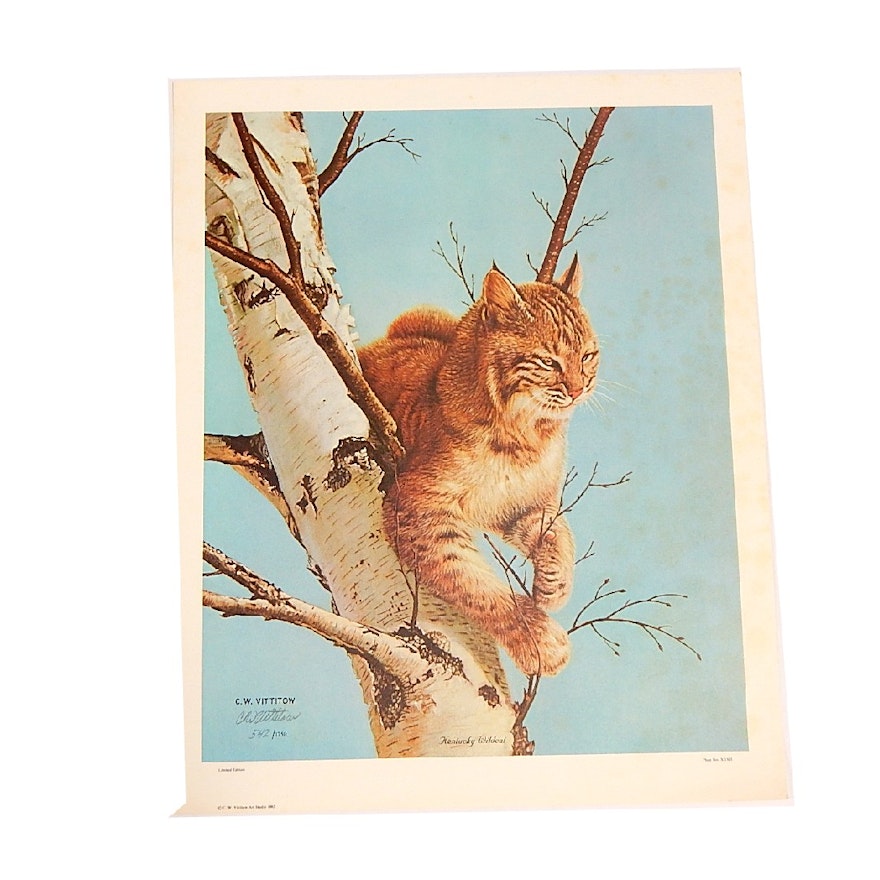1982 C.W. Vittitow "Kentucky Wildcat" Signed Limited Reproduction Print