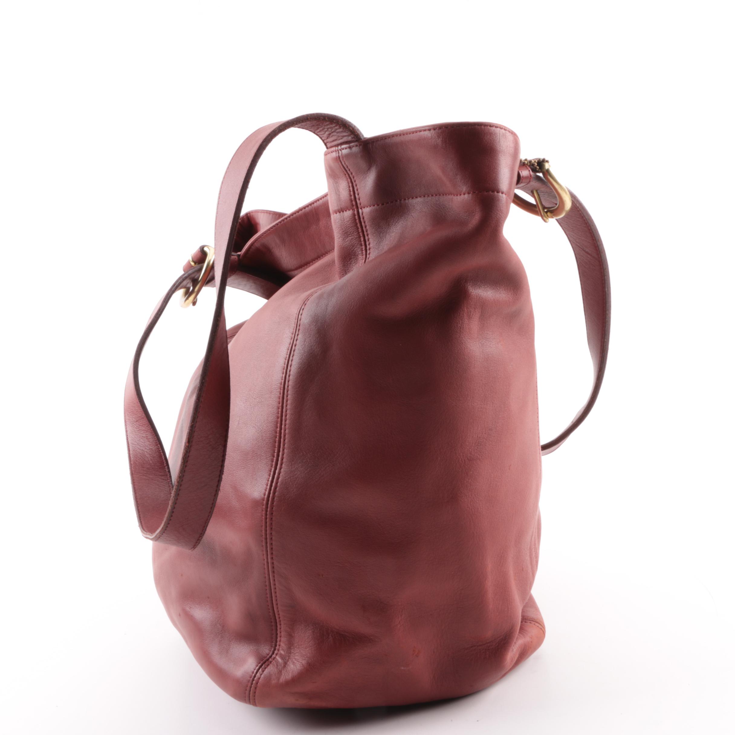 Circa 1985 Vintage Coach Leather Tote and Crossbody