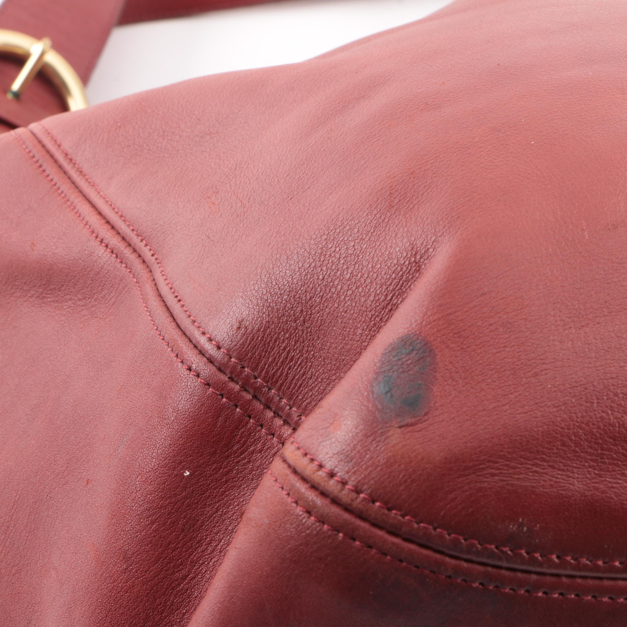 Circa 1985 Vintage Coach Leather Tote and Crossbody