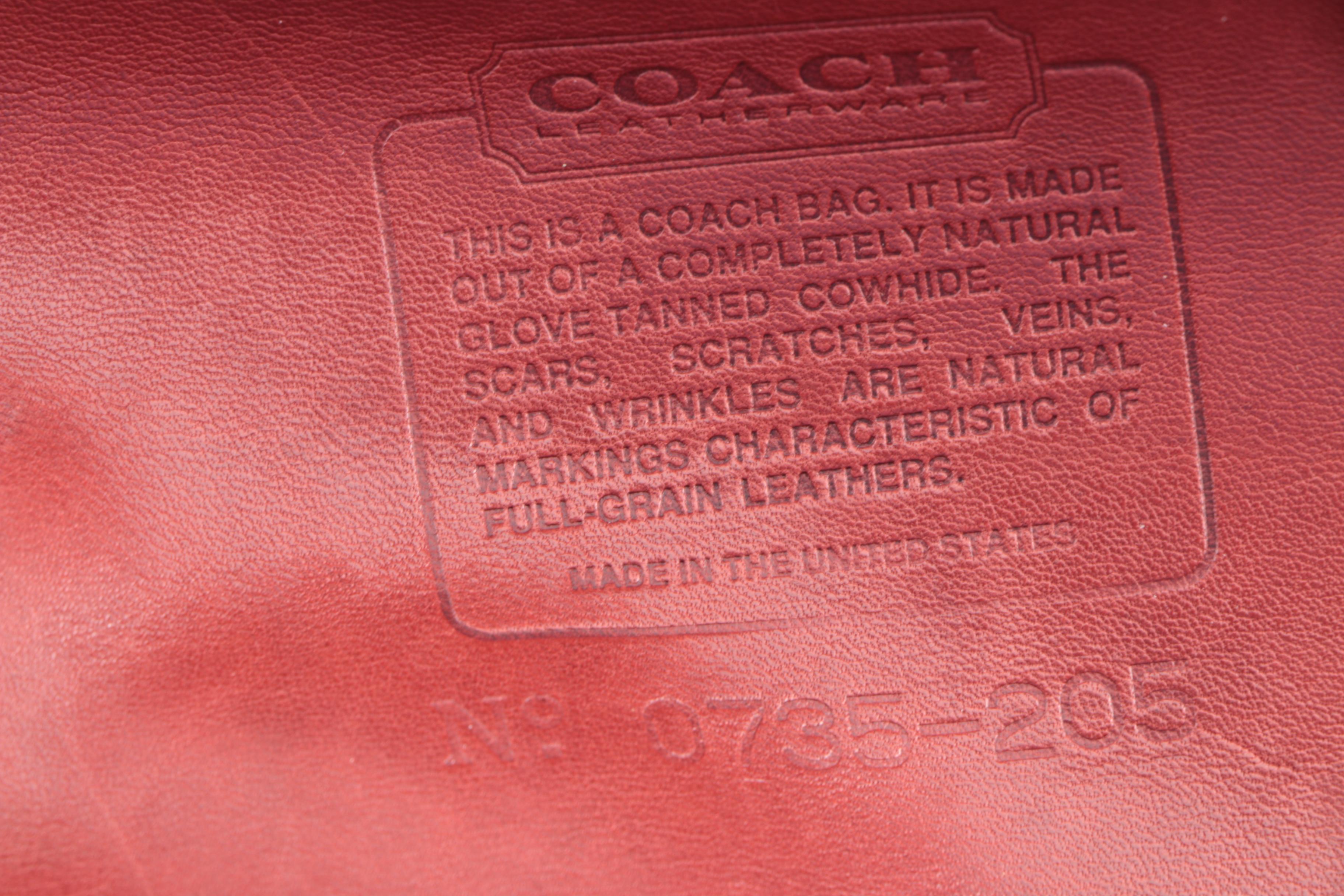 Circa 1985 Vintage Coach Leather Tote and Crossbody