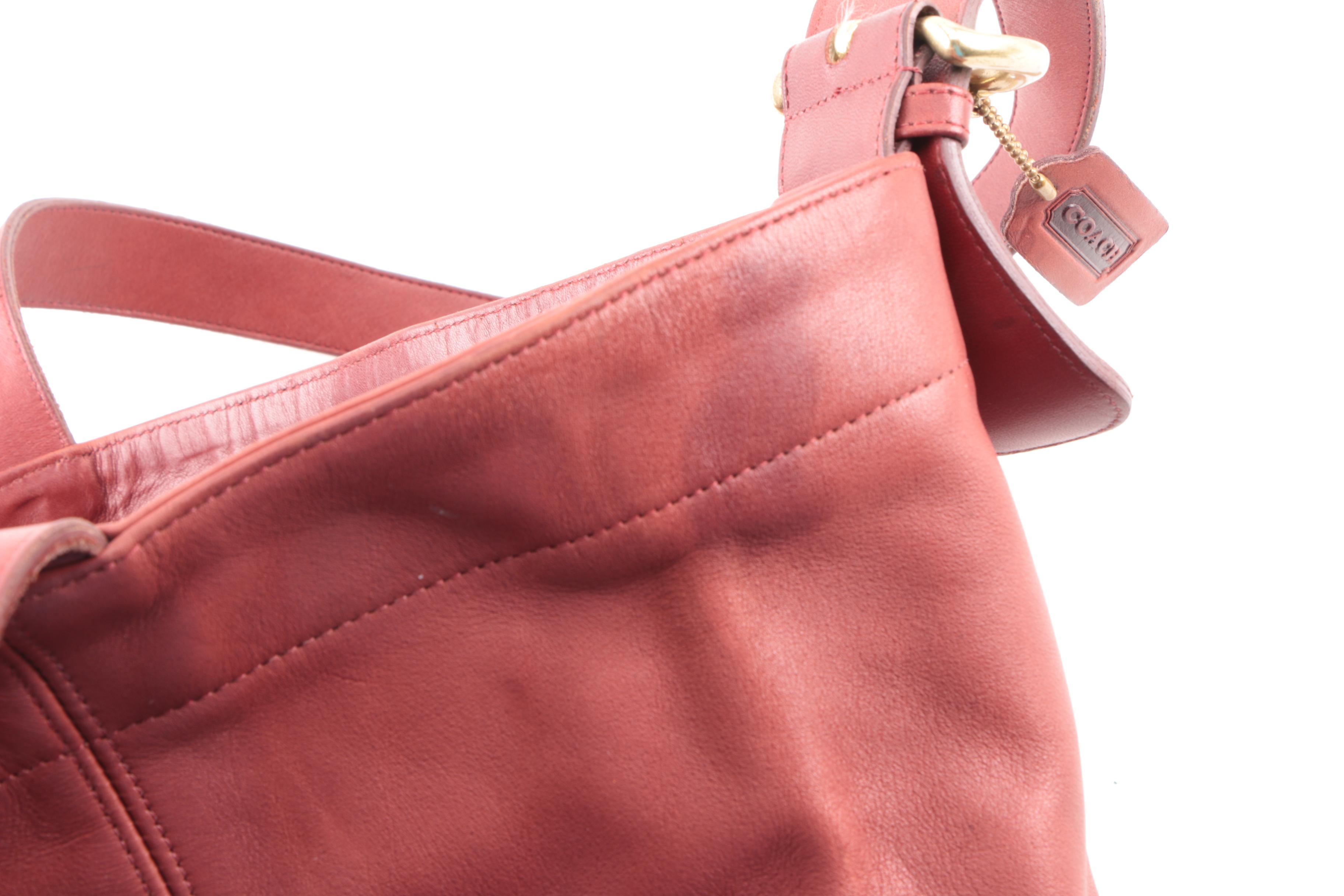 Circa 1985 Vintage Coach Leather Tote and Crossbody