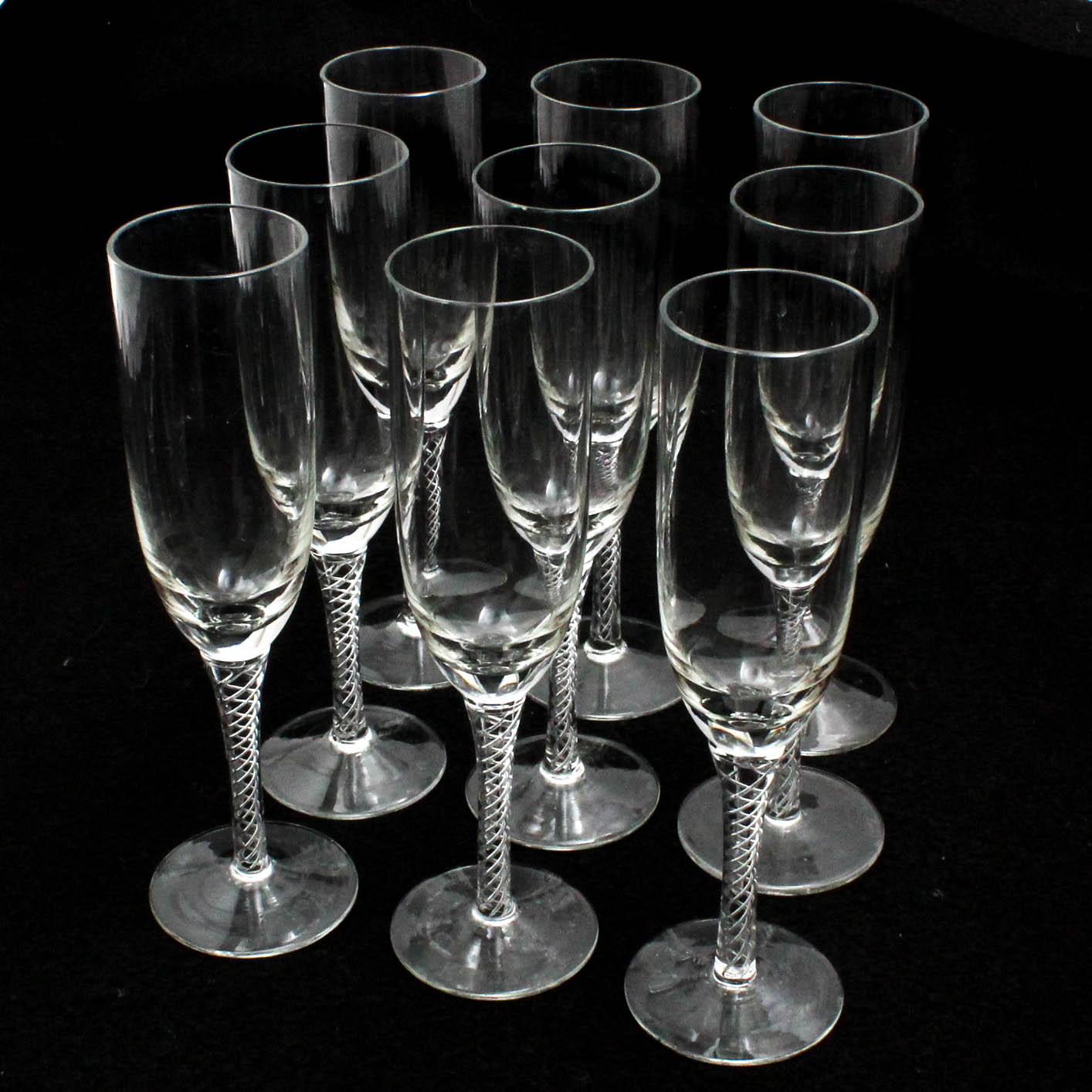 Champagne Flutes with Air-Twist Stem