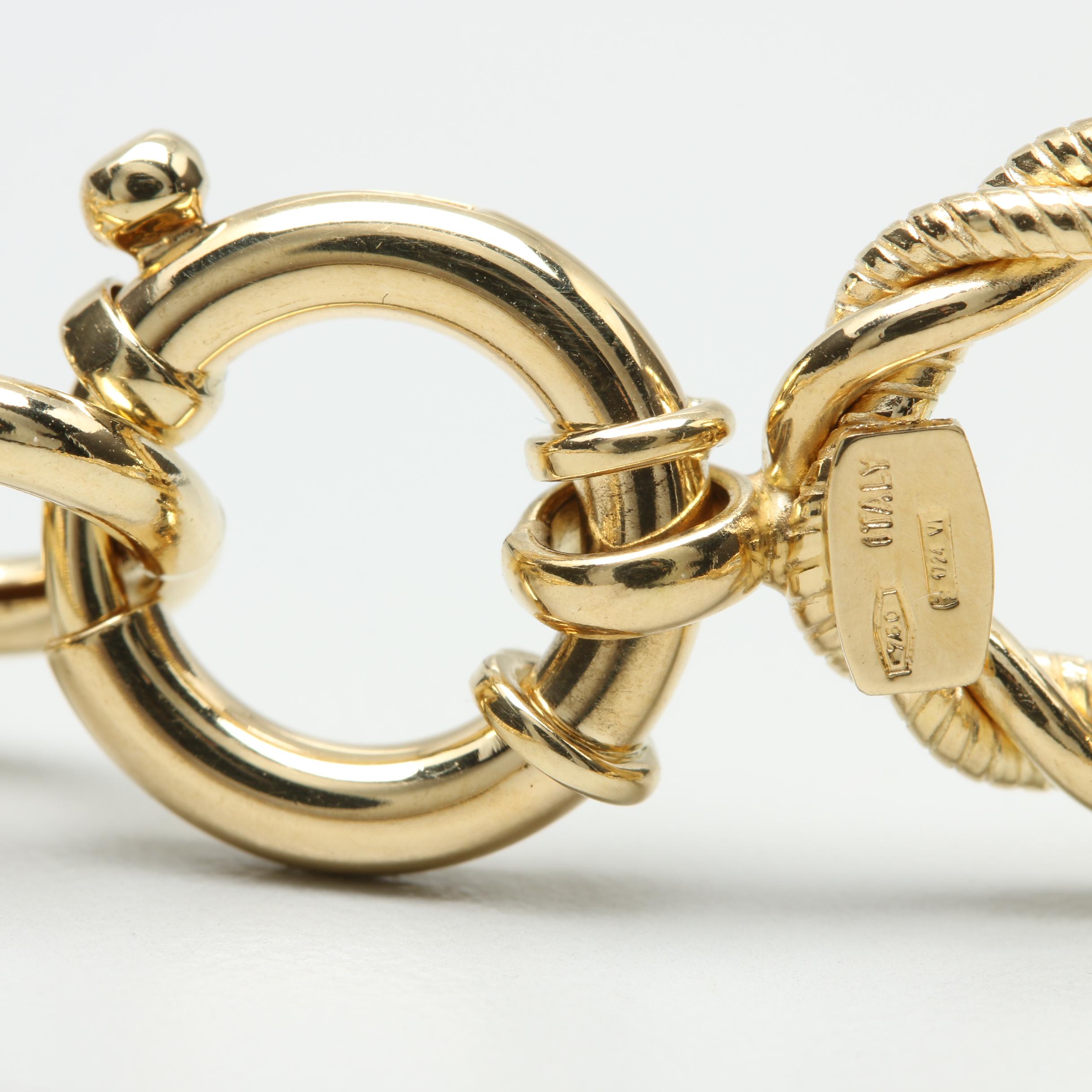 Arte d' Oro 18K Yellow Gold Black Onyx Necklace