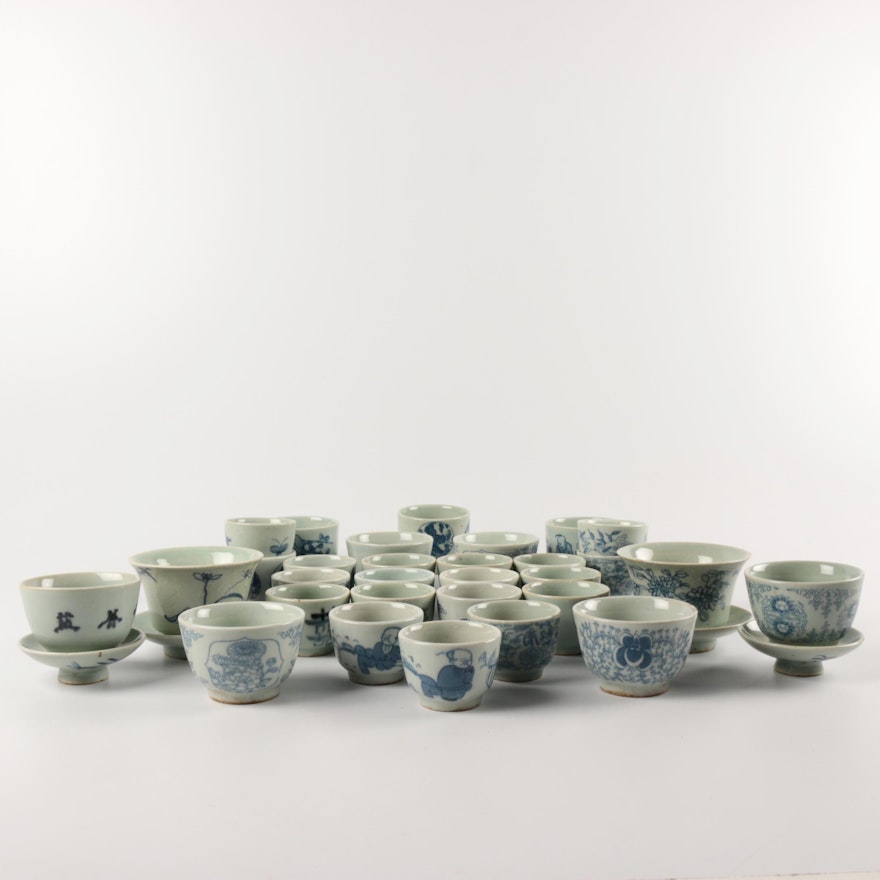 Chinese Porcelain Tea Cups and Saucers