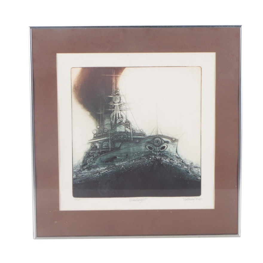 Donald Stoltenberg Etching "Dreadnought"