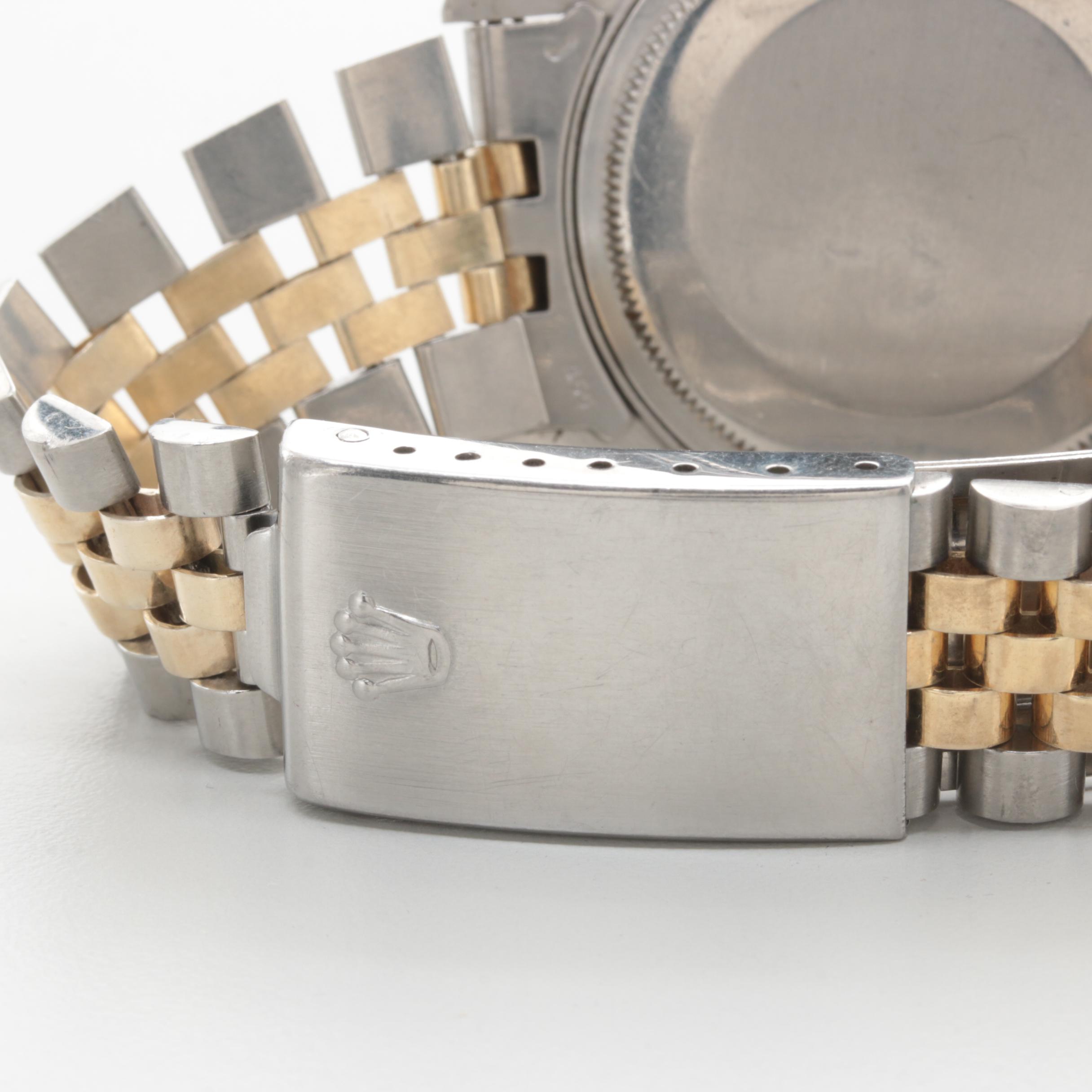 Circa 1979 Rolex Datejust Stainless Steel and 14K Yellow Gold Watch