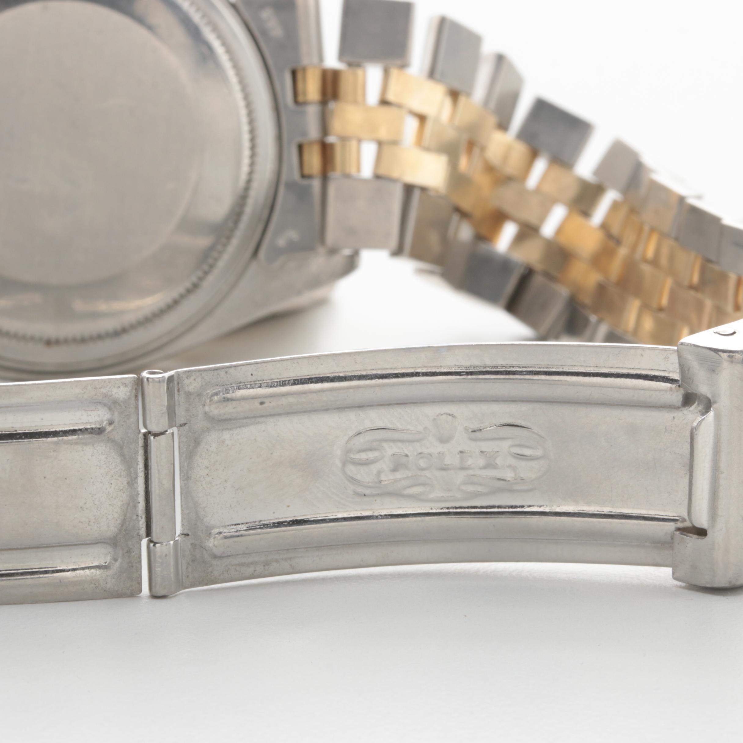 Circa 1979 Rolex Datejust Stainless Steel and 14K Yellow Gold Watch