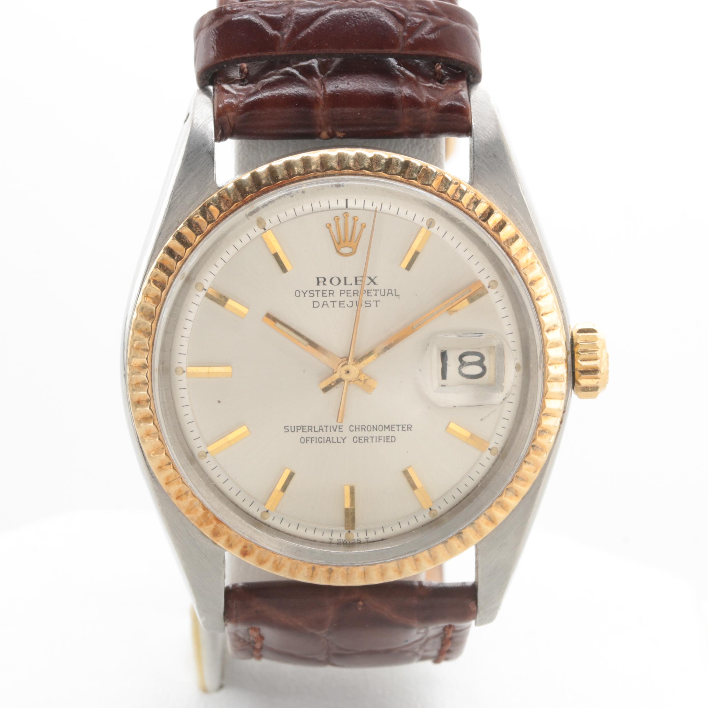 Rolex Datejust Oyster Perpetual Stainless Steel and 14K Yellow Gold Watch