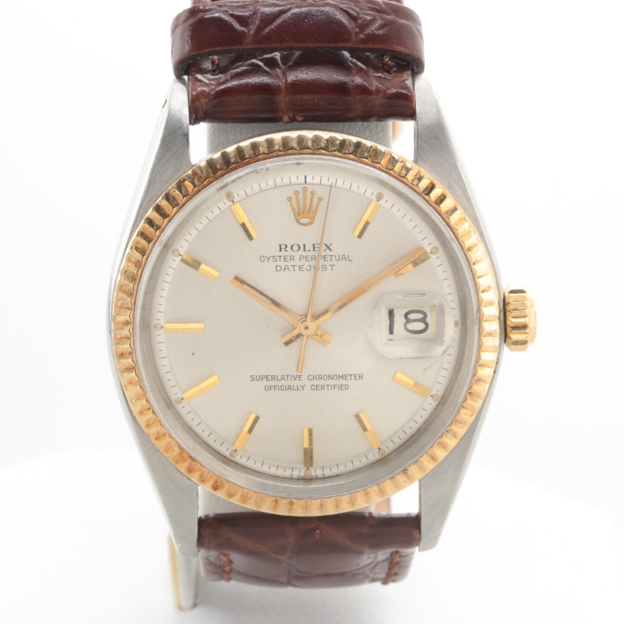 Rolex Datejust Oyster Perpetual Stainless Steel and 14K Yellow Gold Wristwatch
