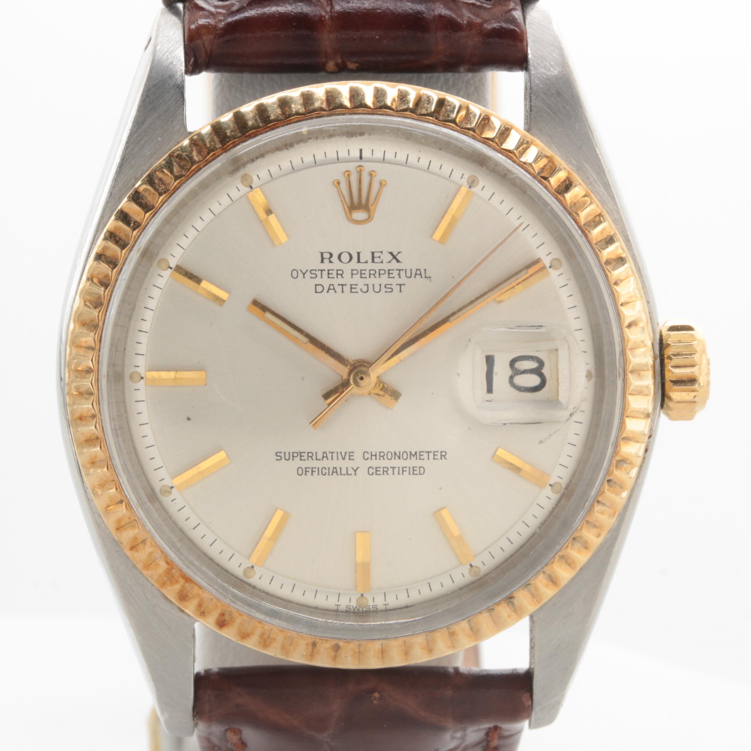 Rolex Datejust Oyster Perpetual Stainless Steel and 14K Yellow Gold Watch