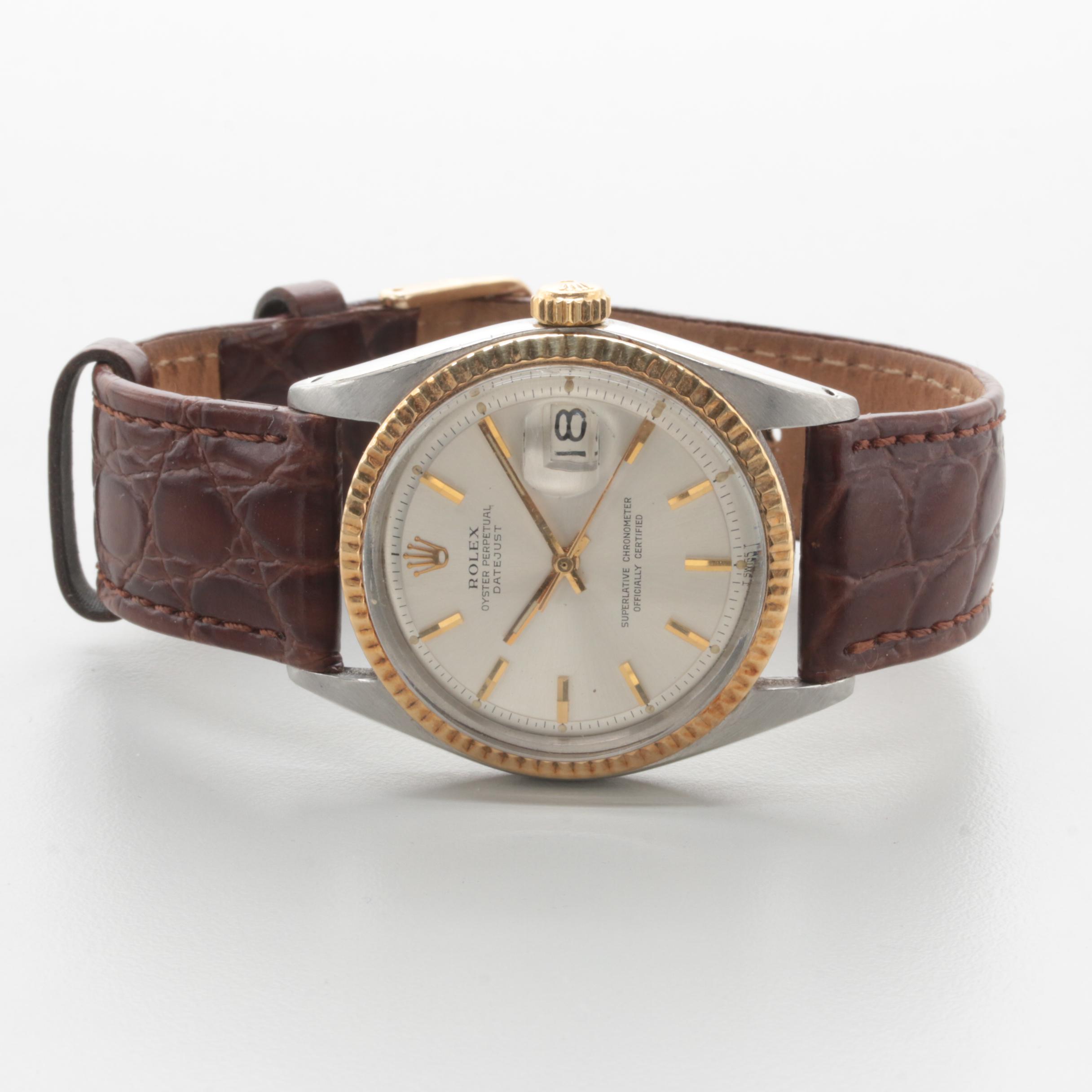 Rolex Datejust Oyster Perpetual Stainless Steel and 14K Yellow Gold Watch
