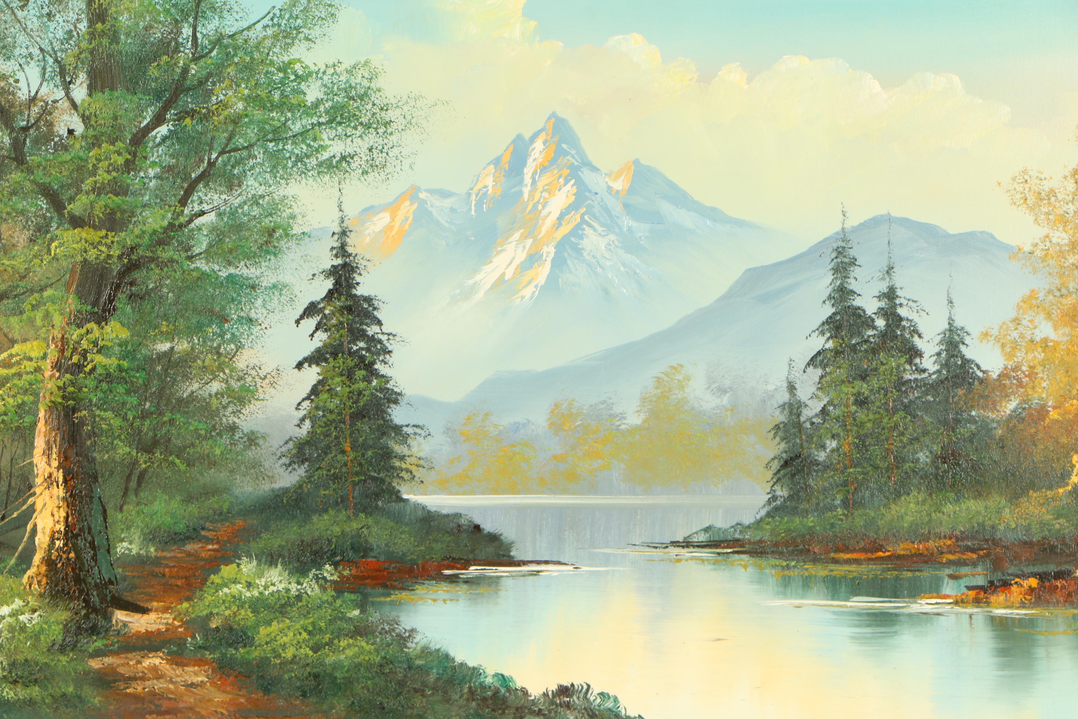 M. Weber Landscape Oil Painting