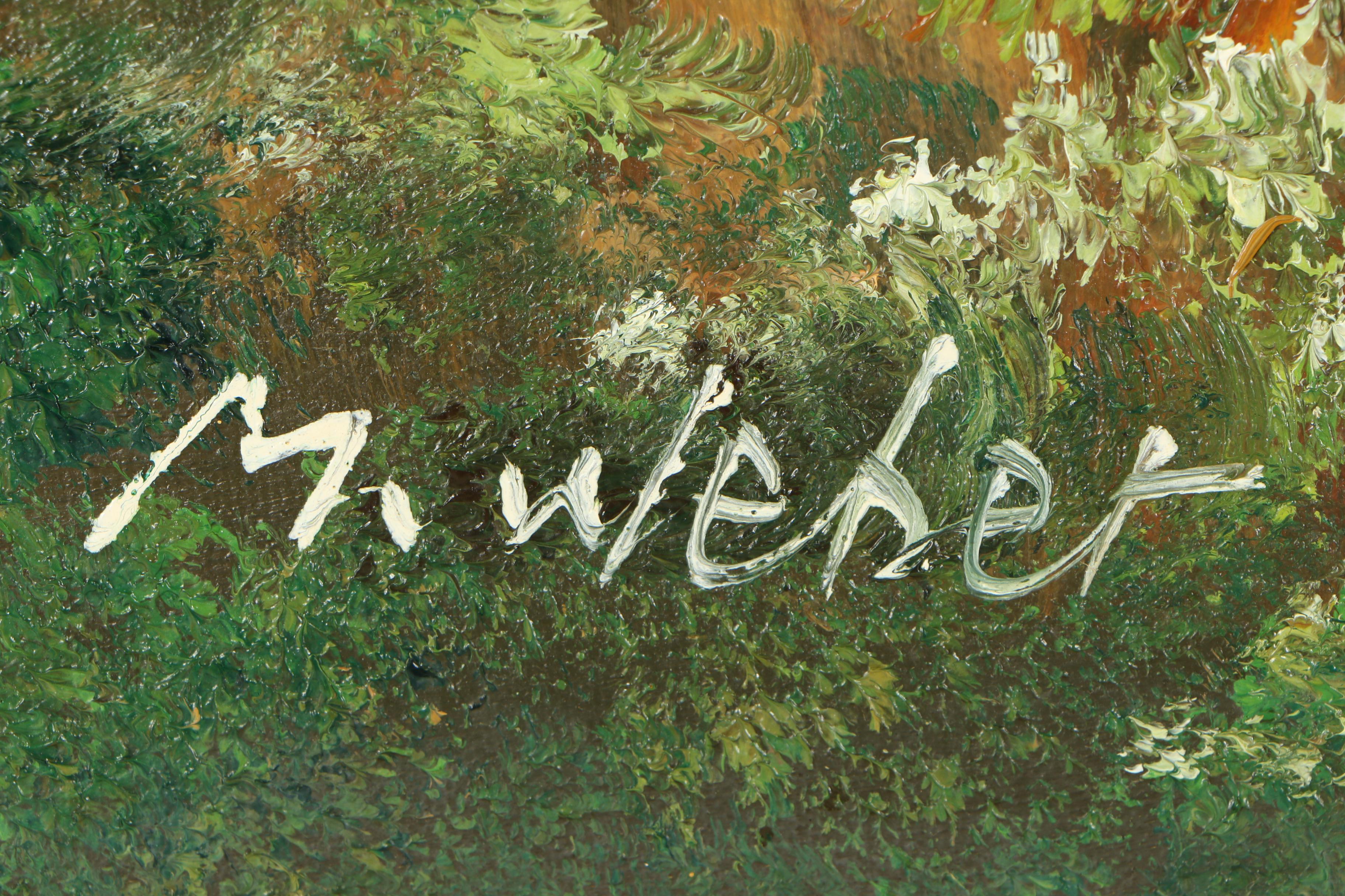 M. Weber Landscape Oil Painting