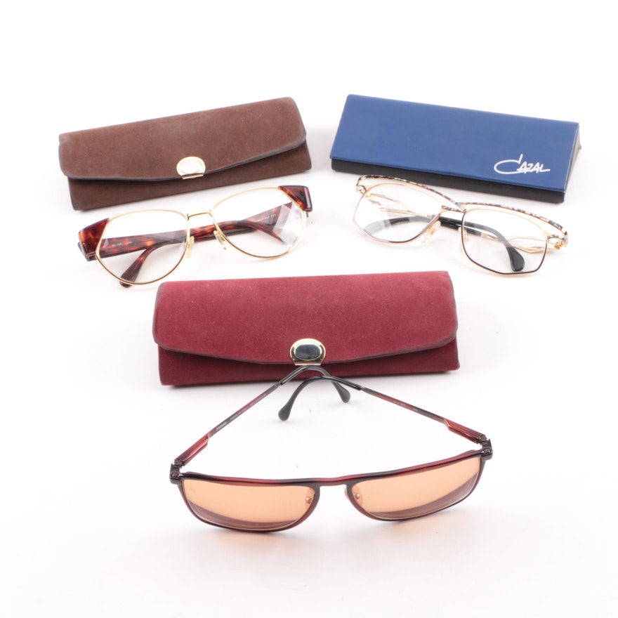 Vintage Missoni, Cazal and Ferre Eyeglasses and Sunglasses with Cases