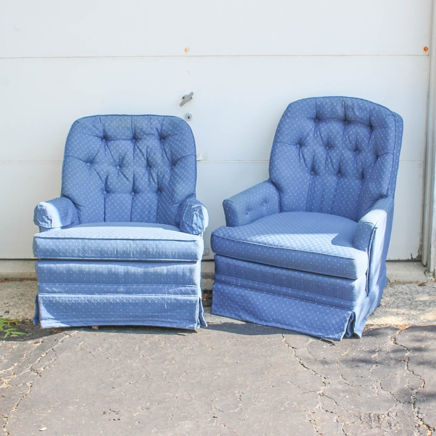 Pair of Woodmark Swivel Rocking Chairs